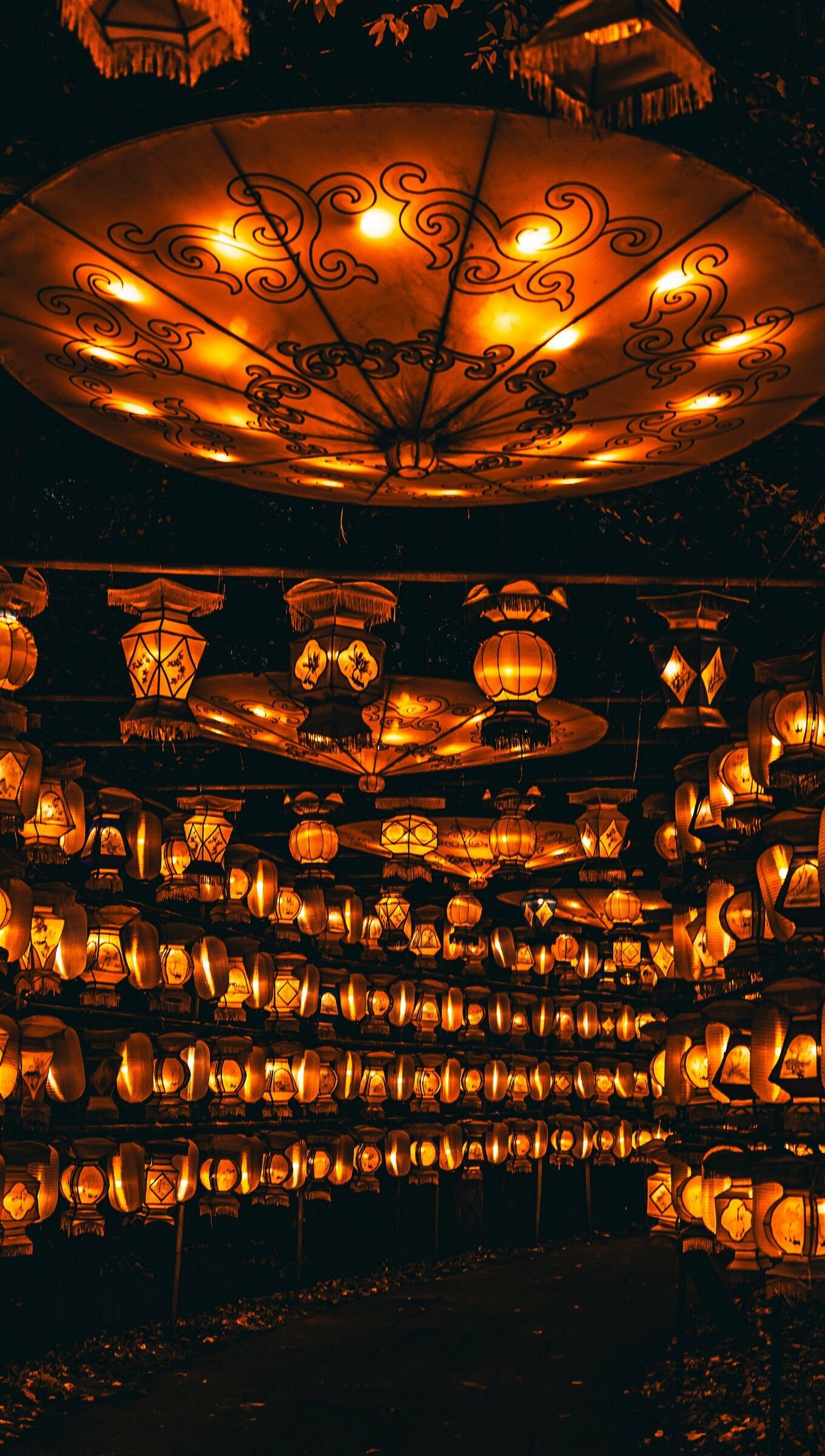 Lanterns: Chinese lamps, A case used to contain and protect a lamp. 1360x2400 HD Wallpaper.
