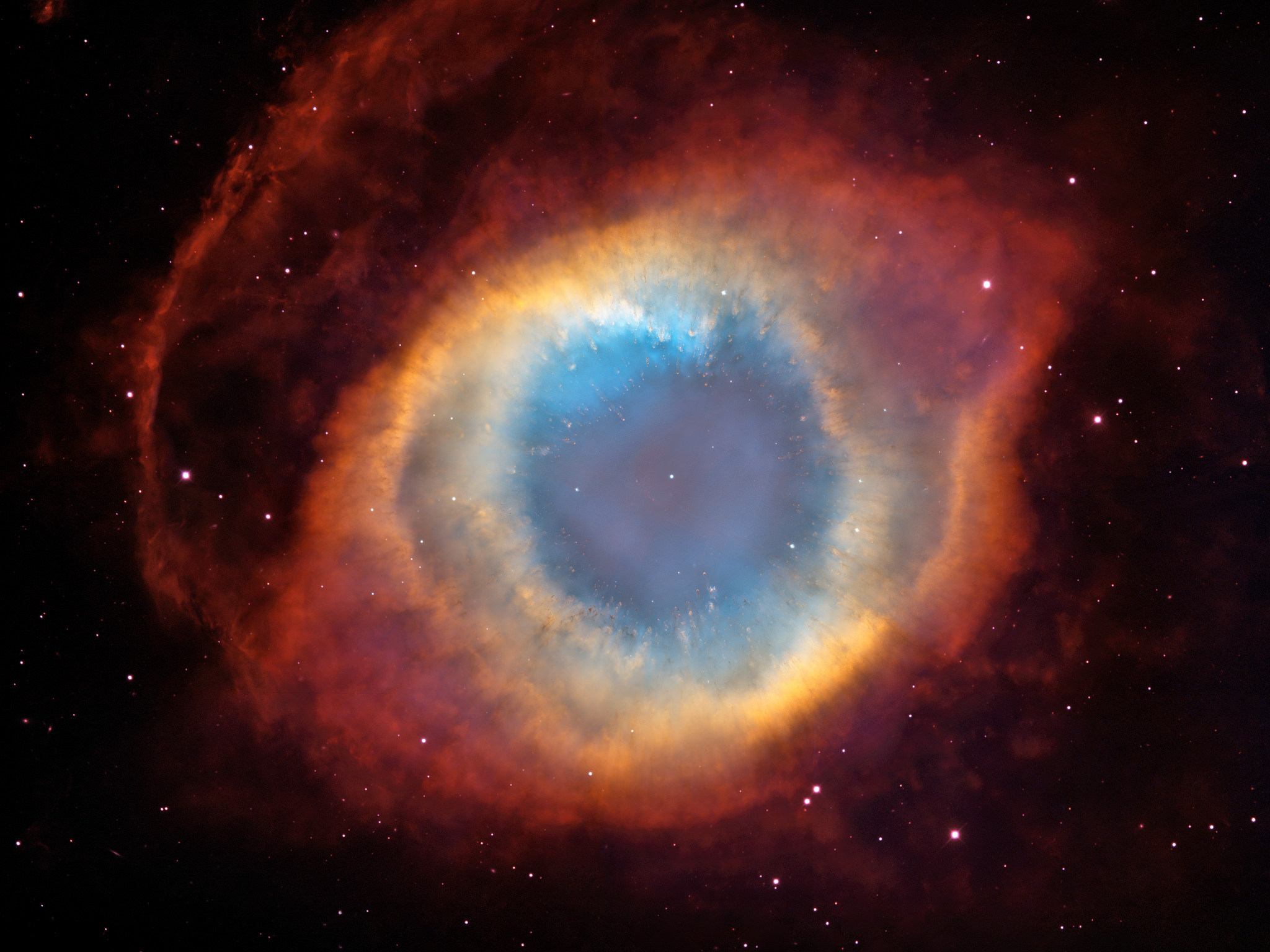 Helix Nebula, Hubble's new view, Astronomical exploration, Deep space imagery, 2050x1540 HD Desktop
