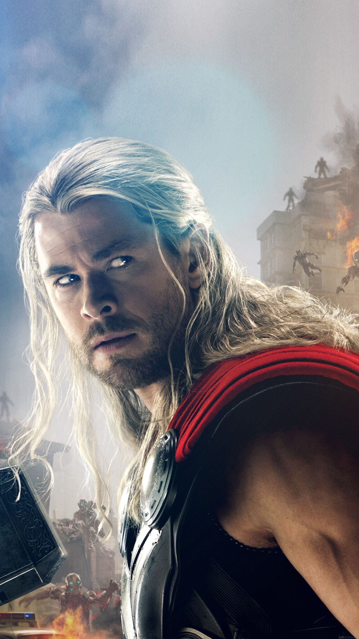 Chris Hemsworth, Thor iPhone wallpaper, Marvel comics, Avengers, 1250x2210 HD Phone