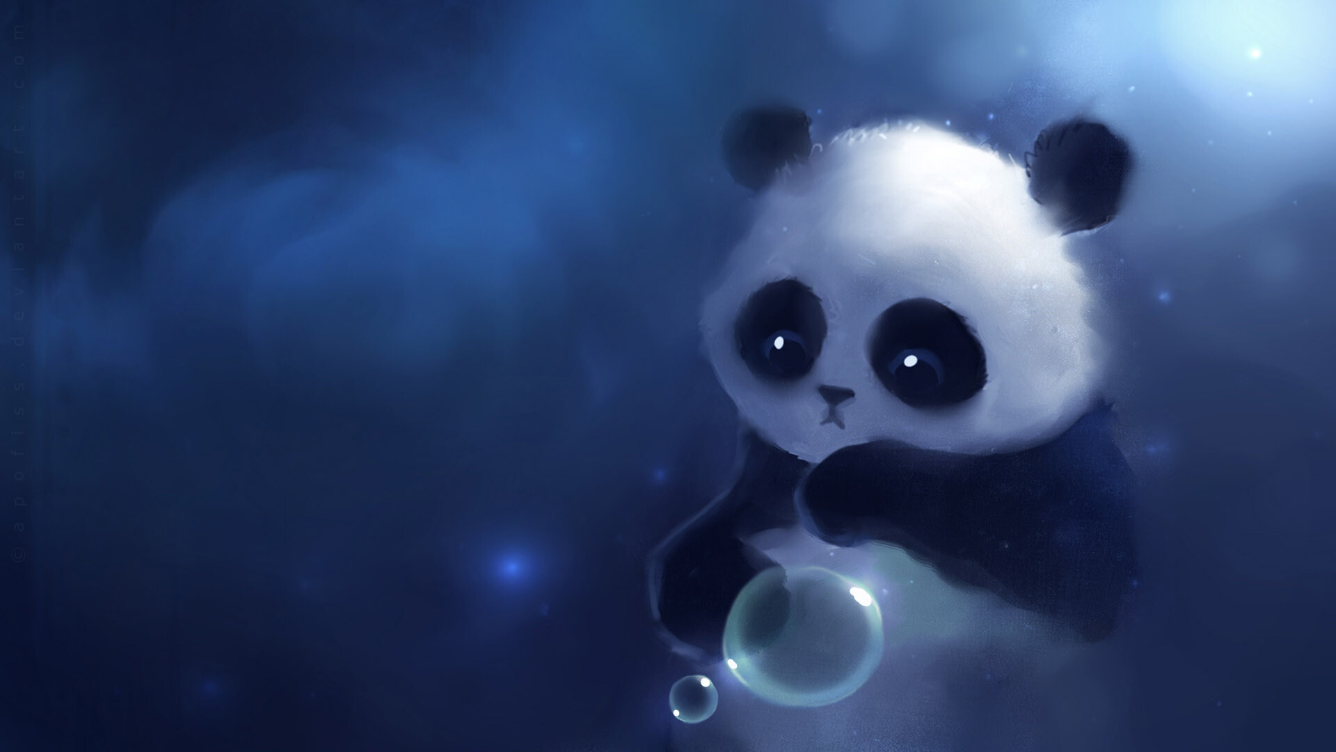 Panda: One of the most famous and easily identifiable animals in the world. 1920x1080 Full HD Background.