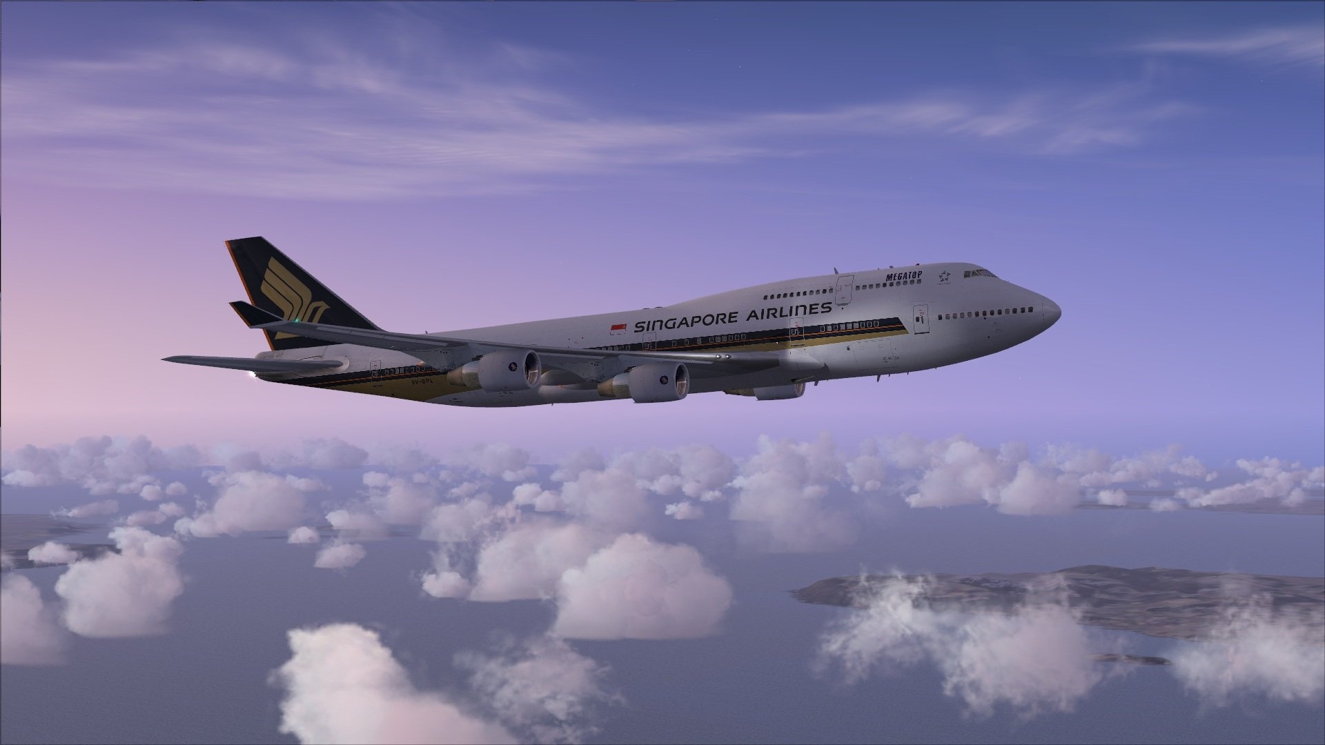 Singapore Airlines 747, FSX wallpaper, Microsoft games, 1920x1080 Full HD Desktop