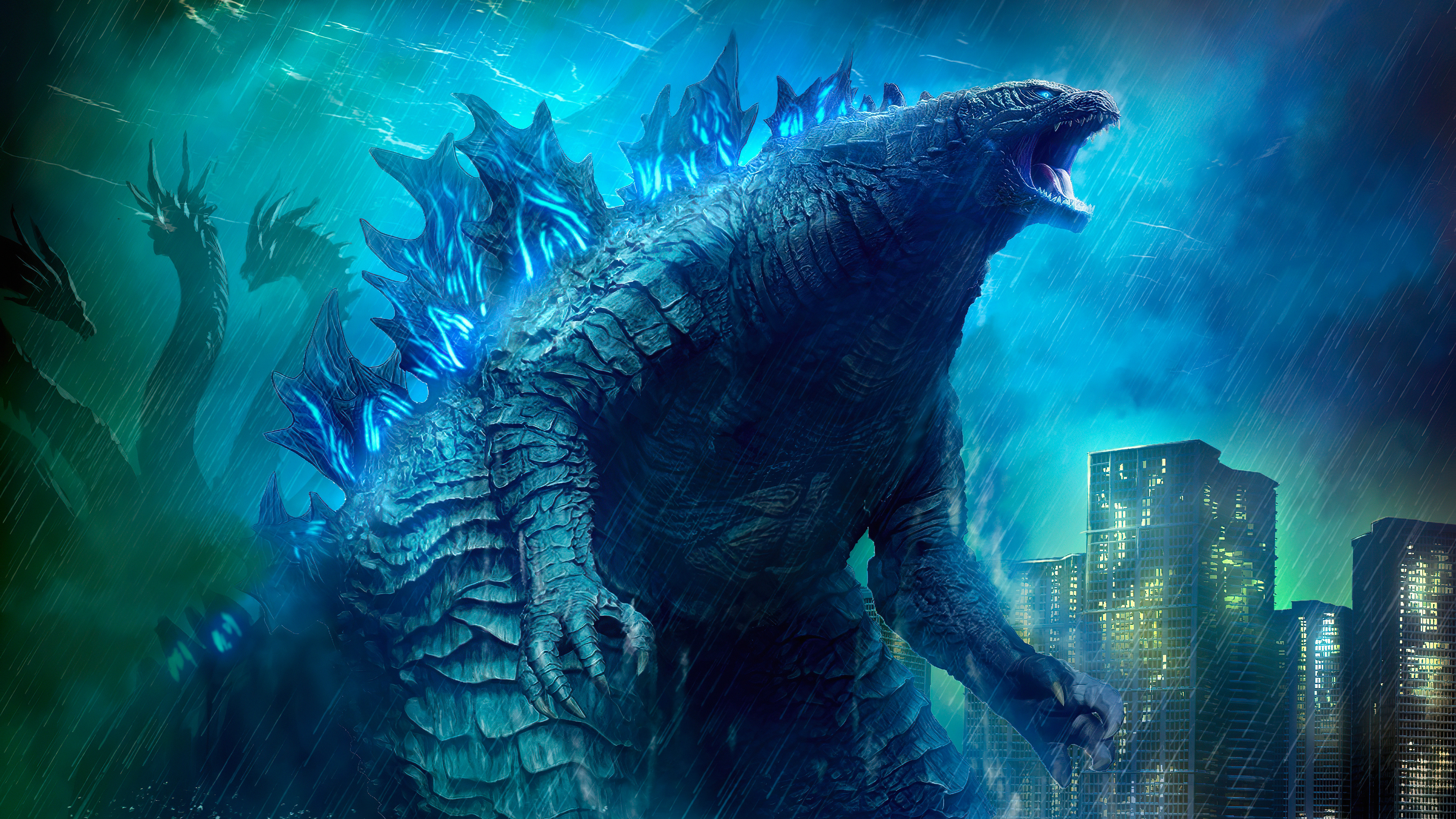 Godzilla: King of the Monsters, Directed and co-written by Michael Dougherty. 3840x2160 4K Wallpaper.