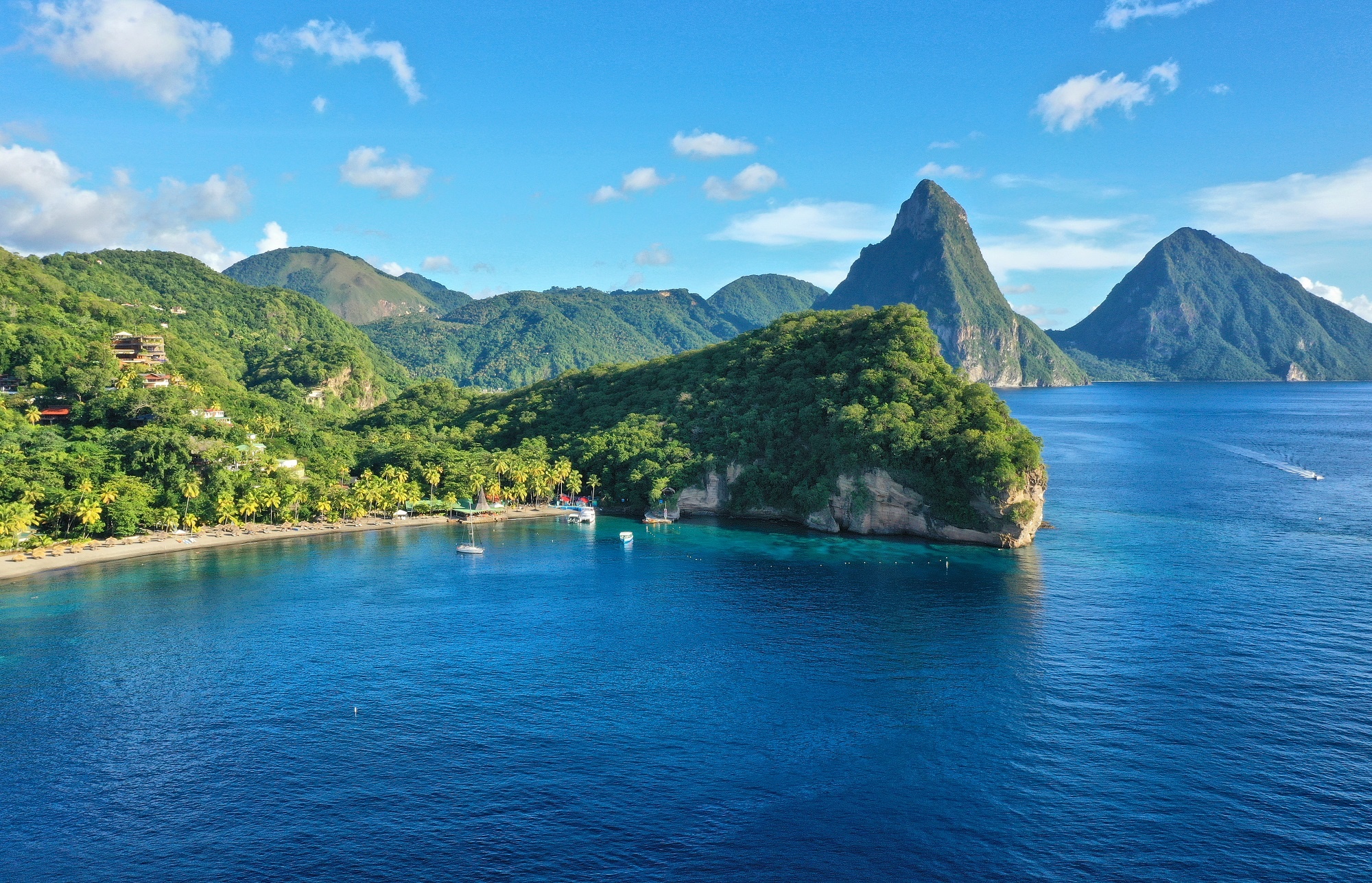 The Pitons paradise, Virtual escape, Jade Mountain, St. Lucia's scenic wonder, 2000x1290 HD Desktop