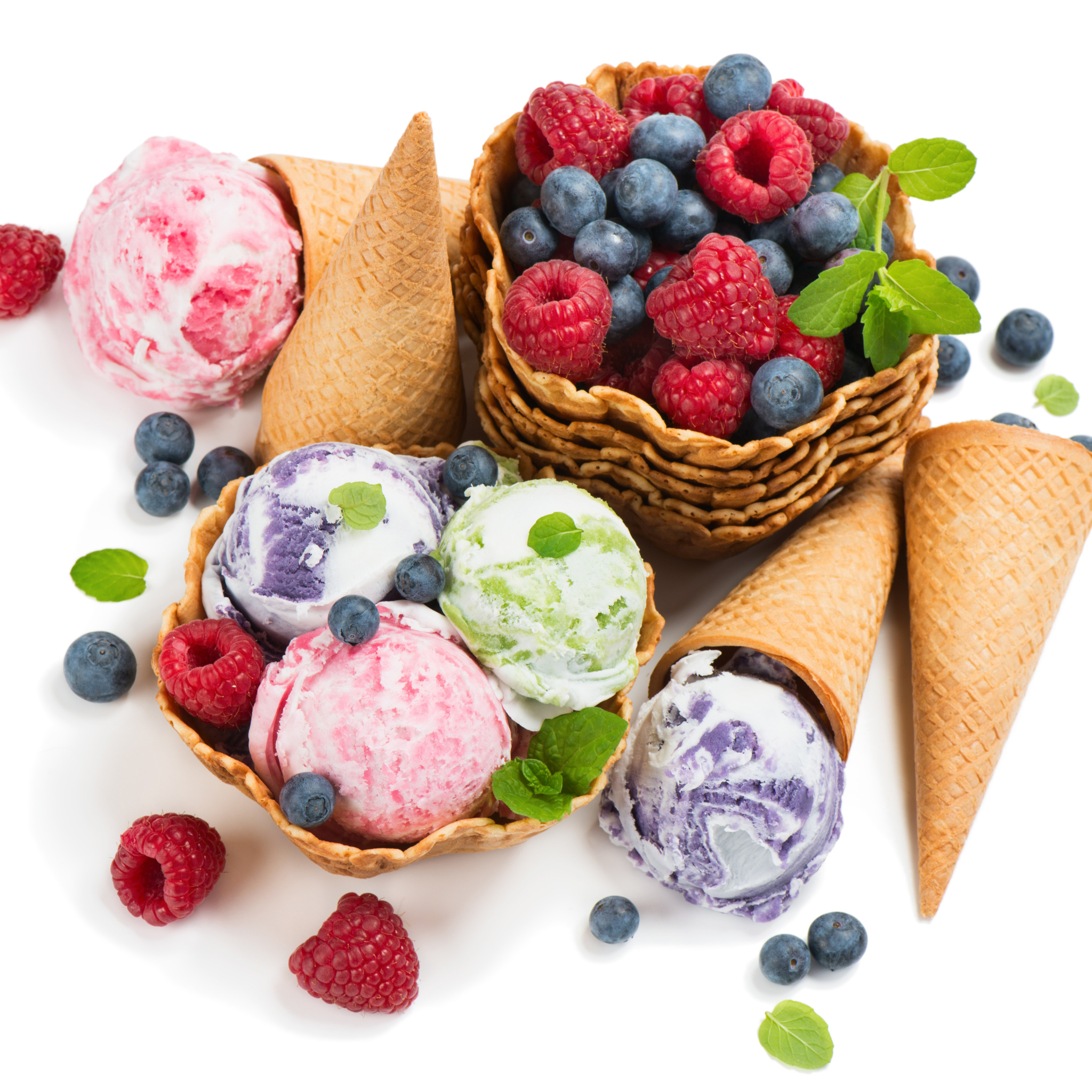 Ice Cream Cone, Ice cream pfp, Creamy delight, Tasty treat, 2050x2050 HD Phone
