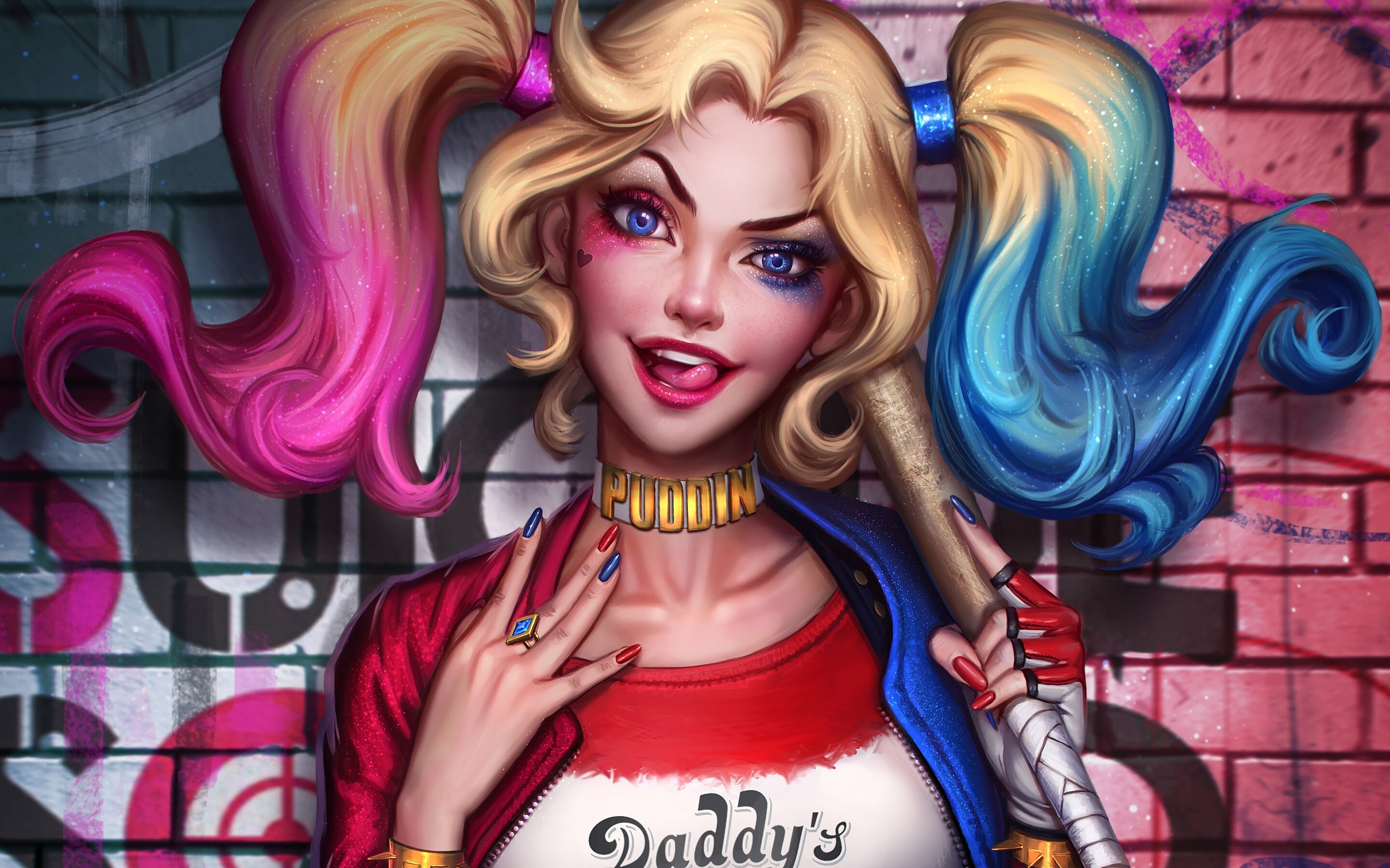 Harley Quinn: An antihero independent of the Joker and a recurring core member of the Suicide Squad. 2880x1800 HD Background.