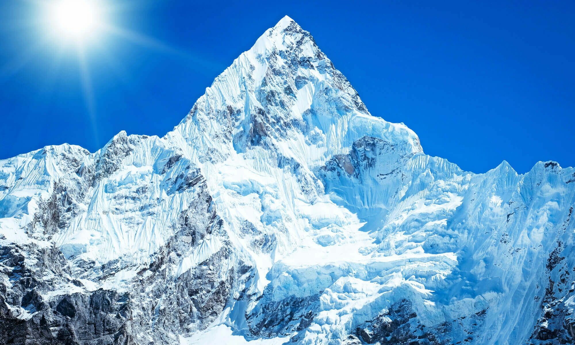 Mount Everest: The world's tallest mountain, The China–Nepal border. 2000x1200 HD Wallpaper.