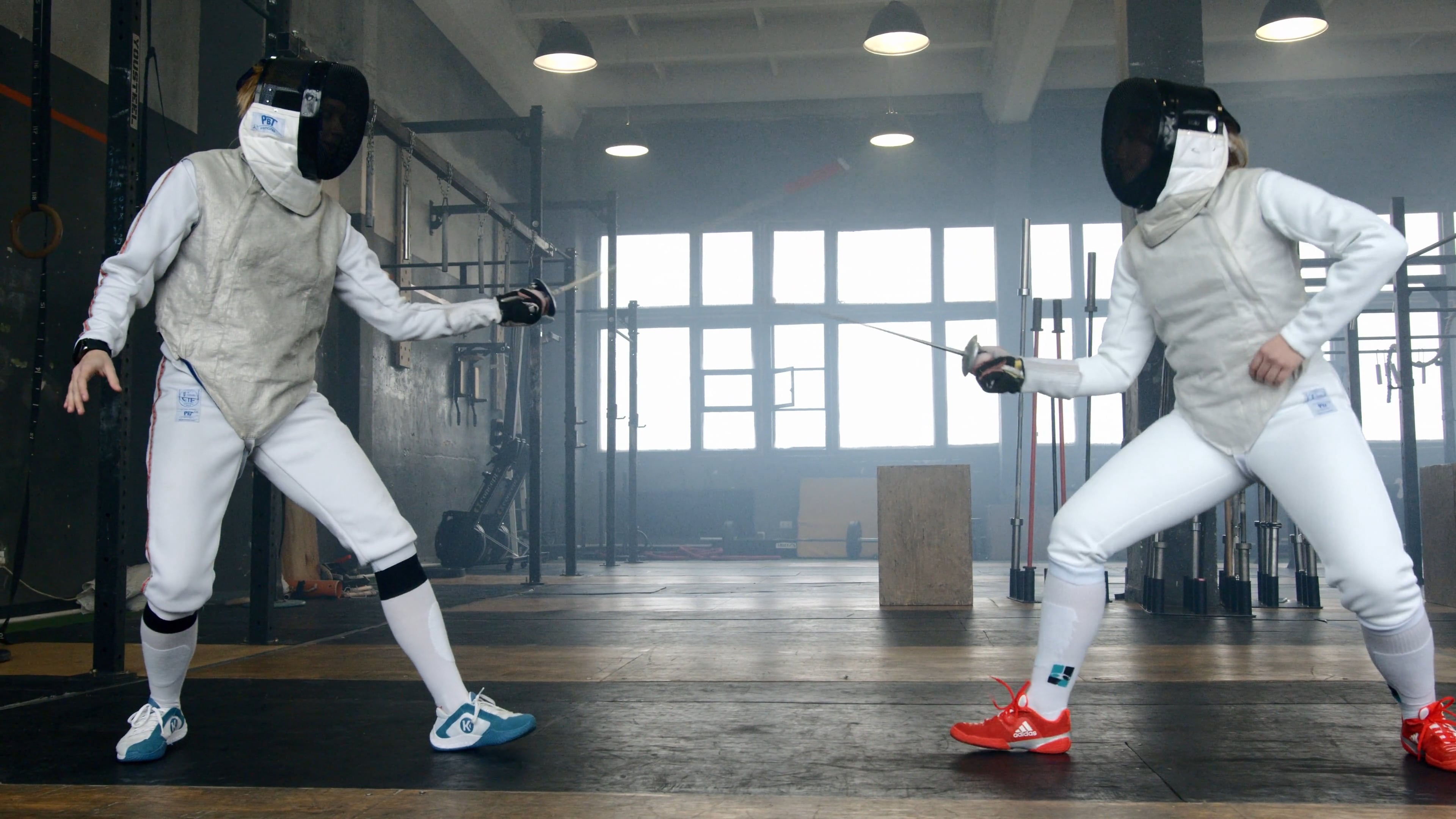 Fencing: The foil style, One of the three related combat sports disciplines, Competitive sports. 3840x2160 4K Wallpaper.