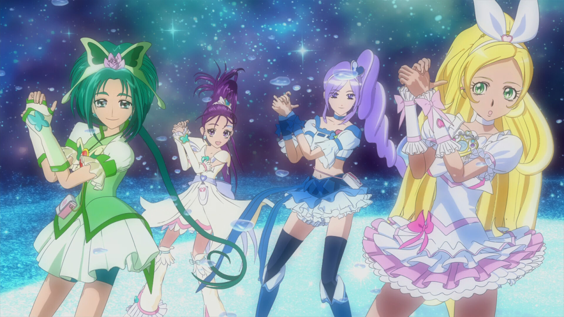 Glitter Force: Yes! Precure 5 Go-go Music Extended, Video-clip episode. 1920x1080 Full HD Background.