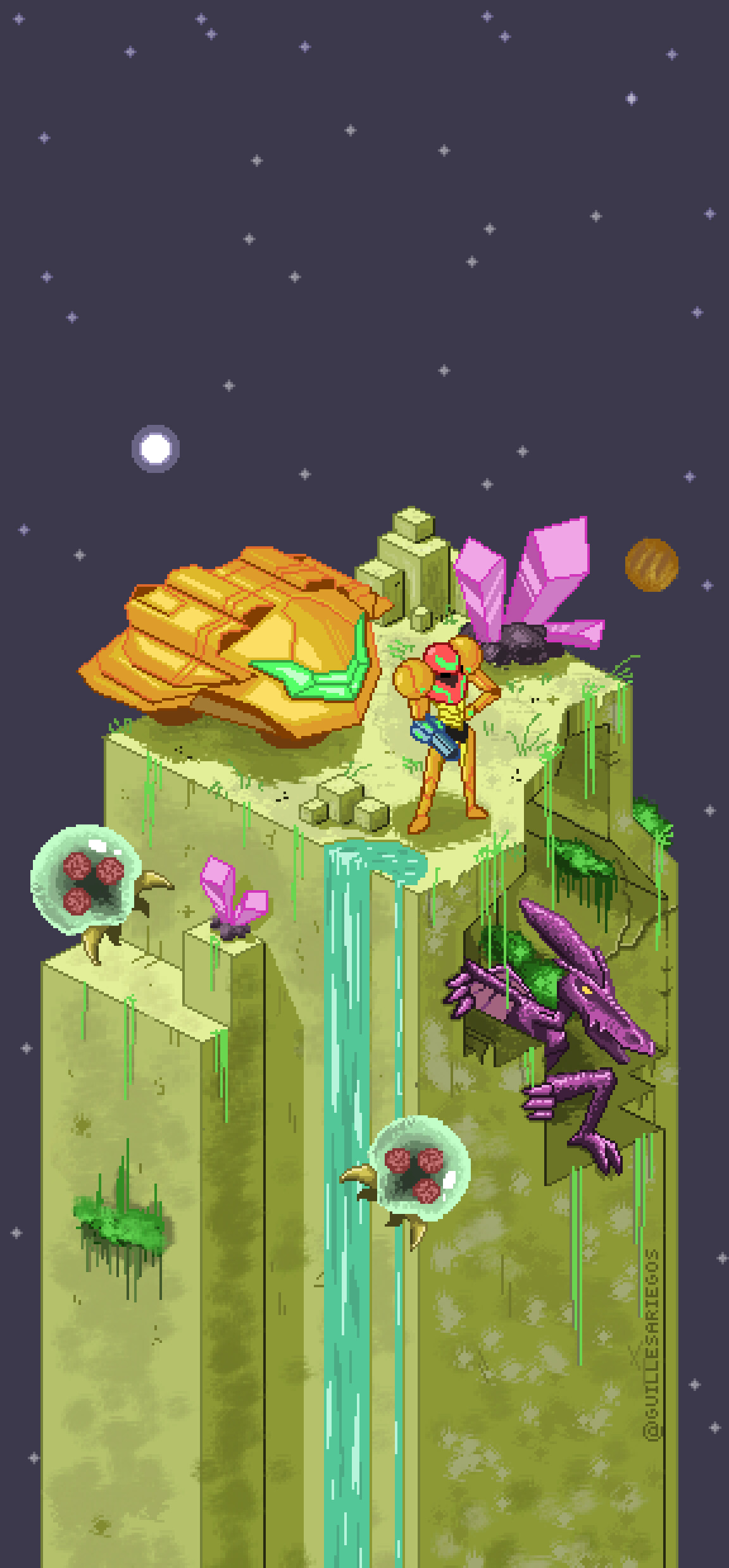 Metroid Dread: Refined, satisfying combat, Graphics, Illustration, Video game. 1160x2480 HD Background.