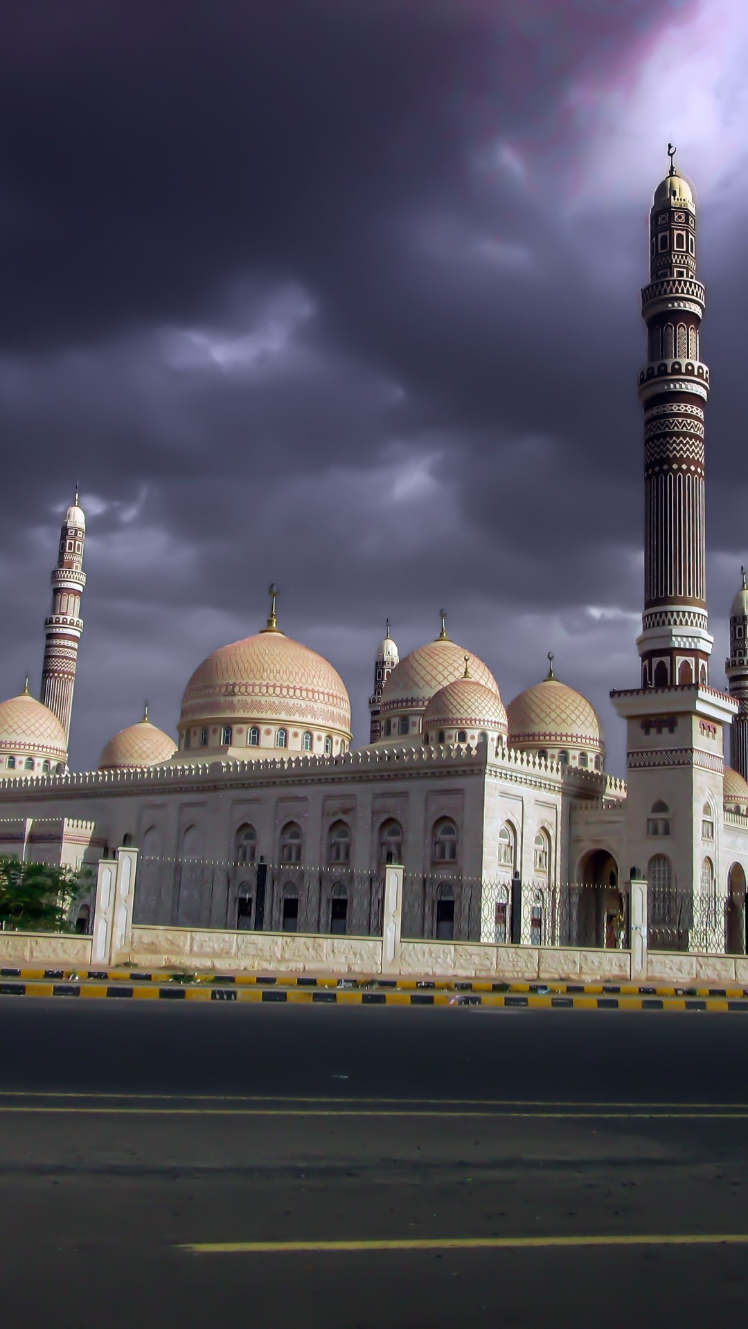 Saleh Mosque, Yemen, Architectural beauty, Atmospheric backdrop, 1080x1920 Full HD Handy