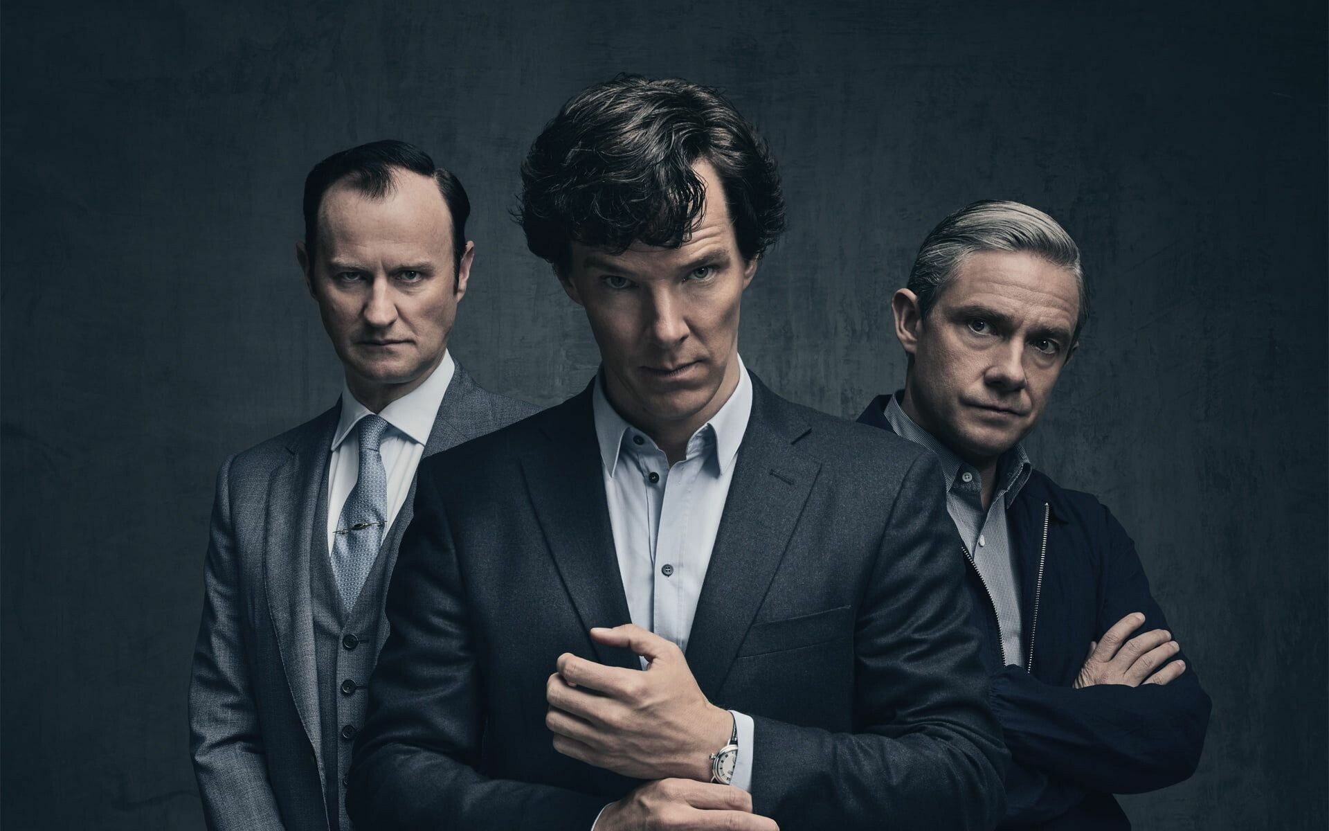 Sherlock (TV Series): Mark Gatiss as Mycroft Holmes, BBC. 1920x1200 HD Background.