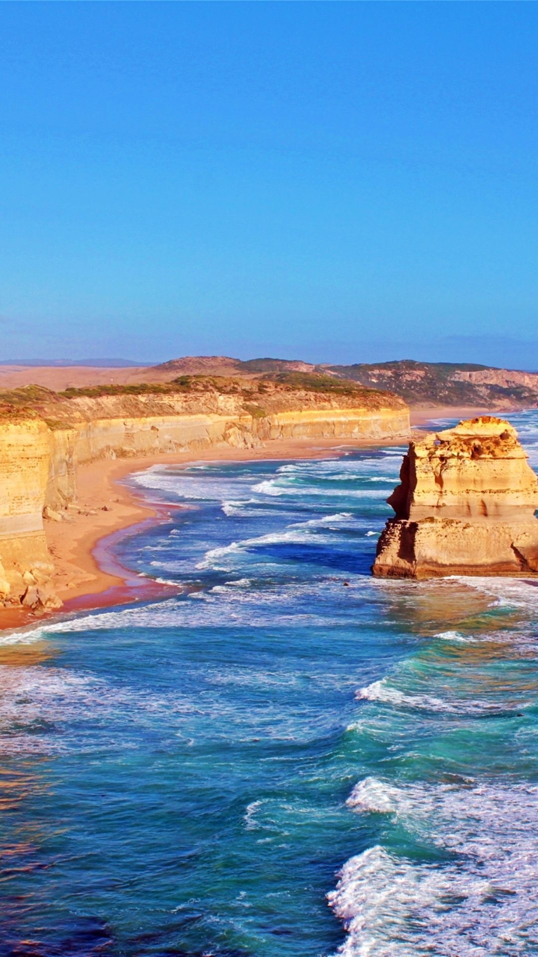 Australia, Blue sea, Coast, Sunny day, 1080x1920 Full HD Phone