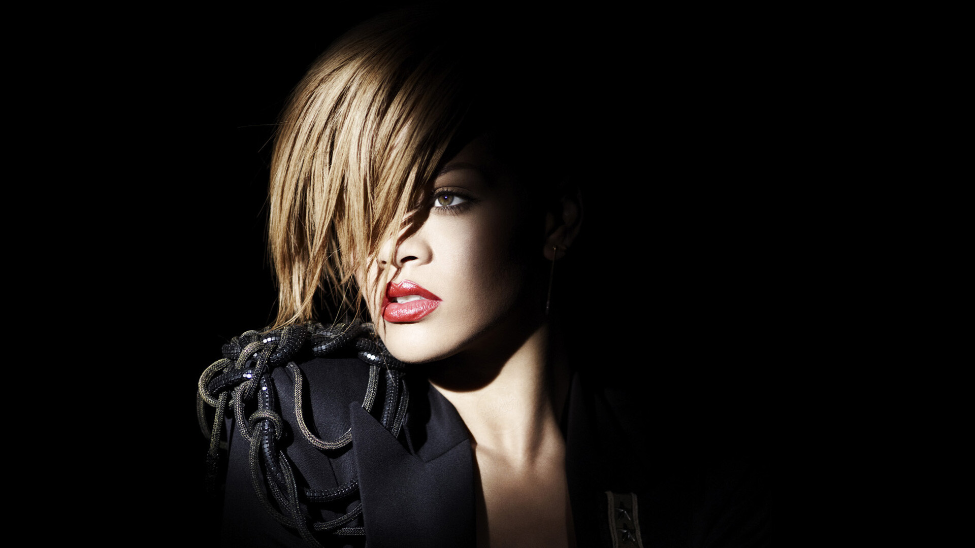 Rihanna: Rated R, Released on November 20, 2009 by Def Jam and SRP. 1920x1080 Full HD Background.