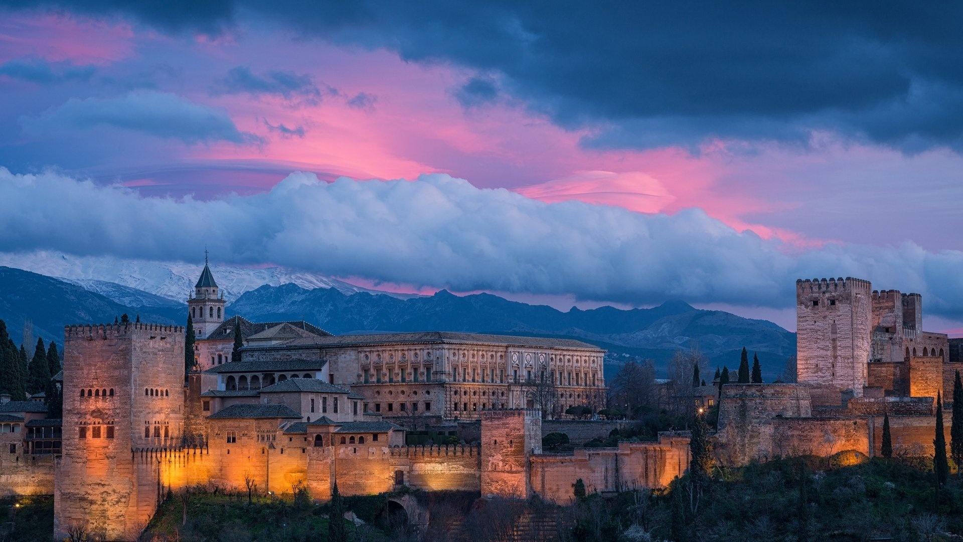 Alhambra Palace, Captivating views, HD wallpapers, Visual delight, 1920x1080 Full HD Desktop