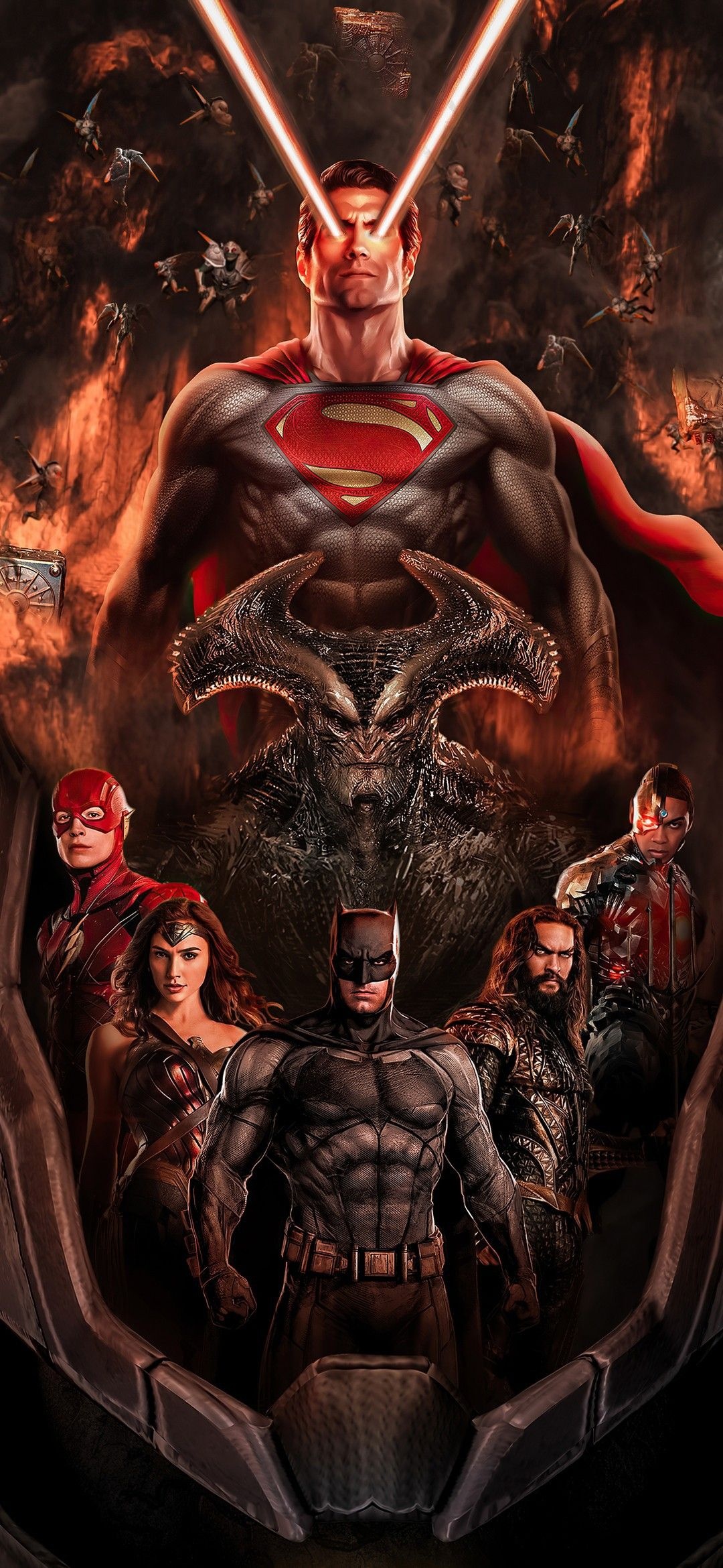 Zack Snyder's Justice League, Exclusive wallpaper, Restore the Snyderverse, DC Comics, 1080x2340 HD Phone