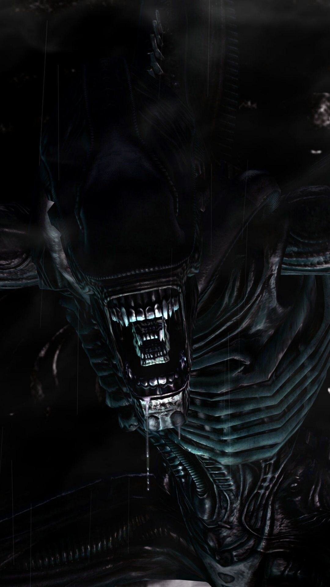 H.R. Giger: AVP, A First-Person Shooter Video Game, Rebellion Developments, 2010. 1080x1920 Full HD Background.