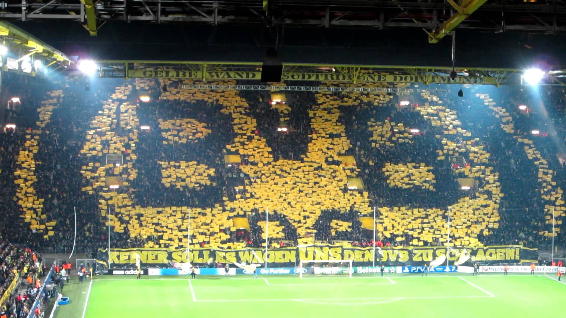 Borussia Dortmund: Choreo, BVB, Manchester City, 04-12-2012. 1920x1080 Full HD Wallpaper.