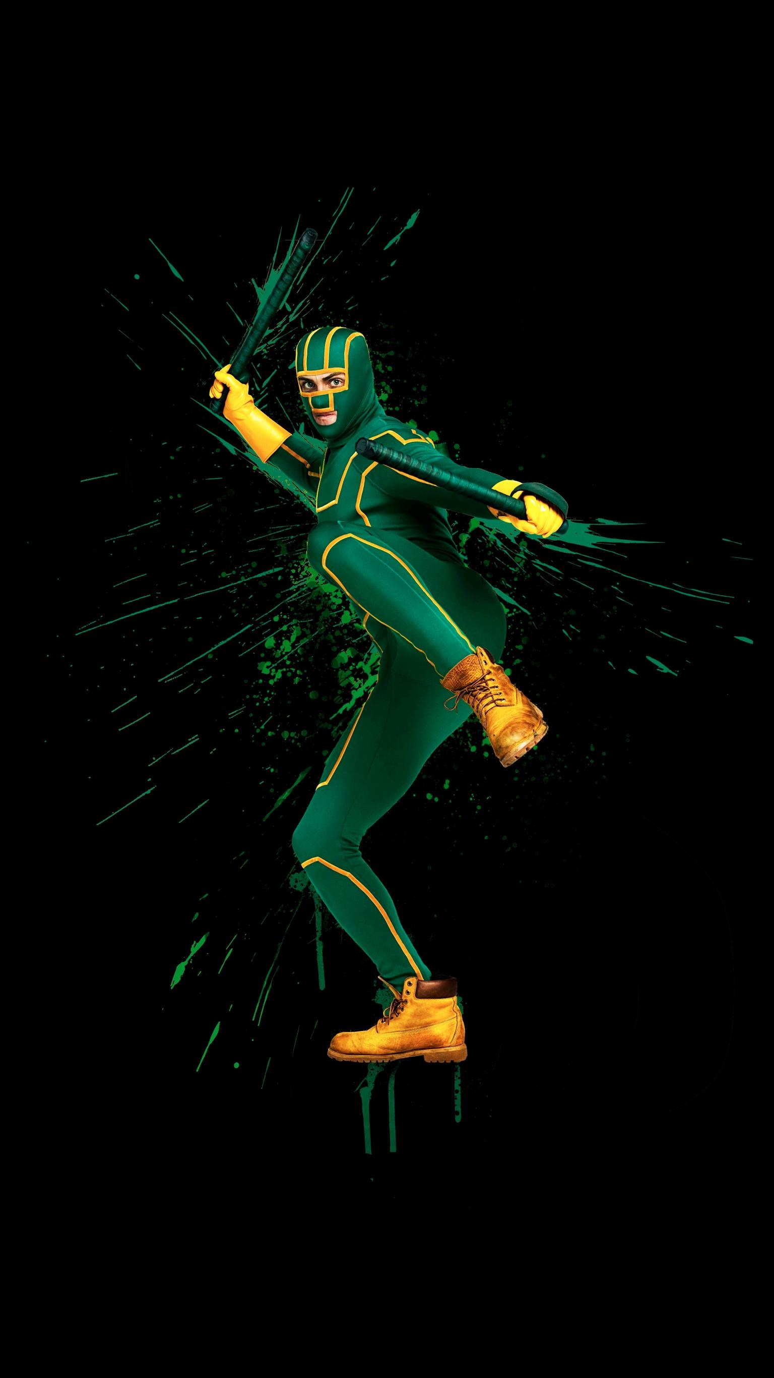 Kick-Ass: A superhero created by artist John Romita, Jr. and writer Mark Millar. 1540x2740 HD Wallpaper.