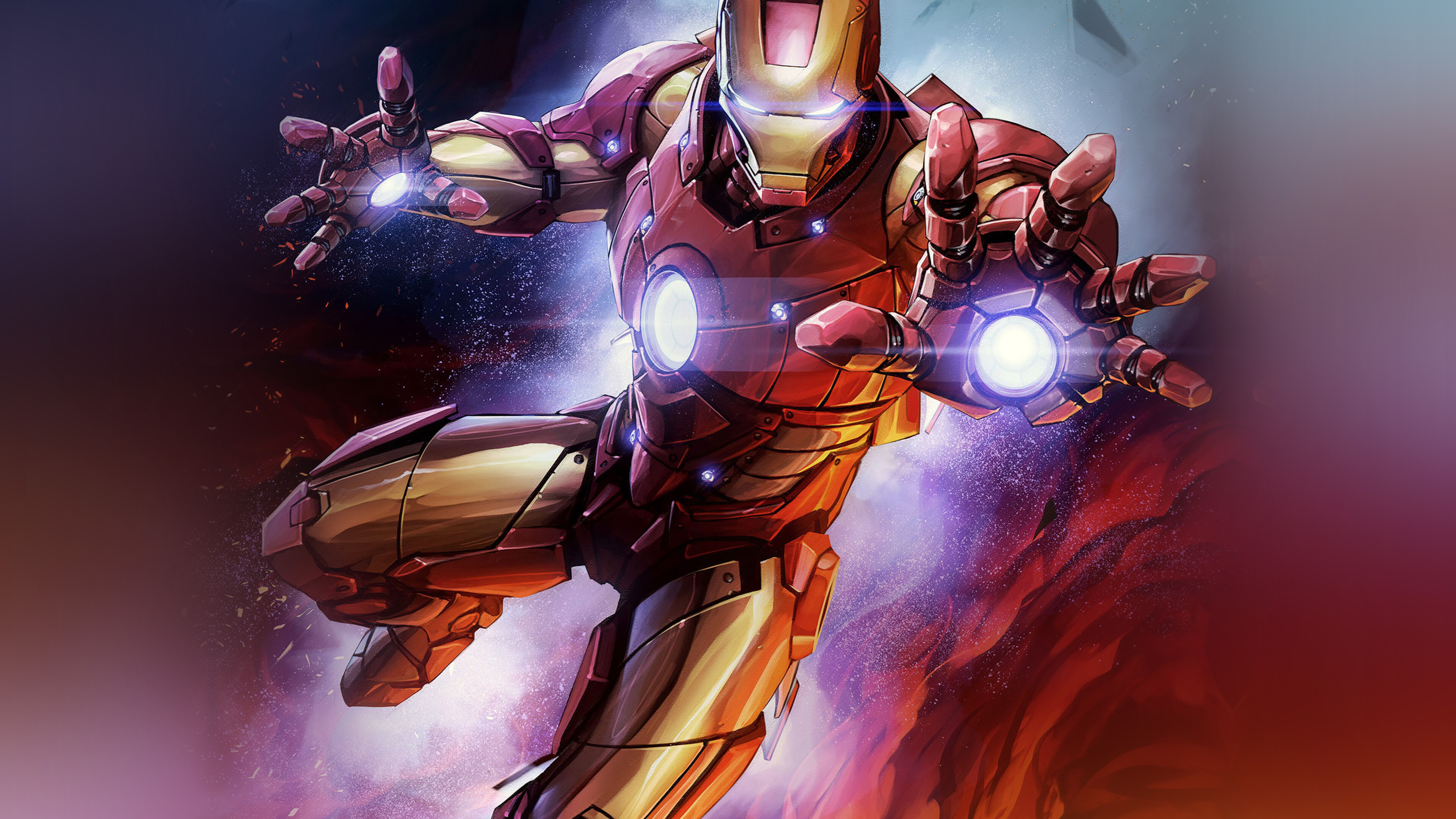 Marvel: Iron Man, made his first appearance in Tales of Suspense №39. 3840x2160 4K Background.