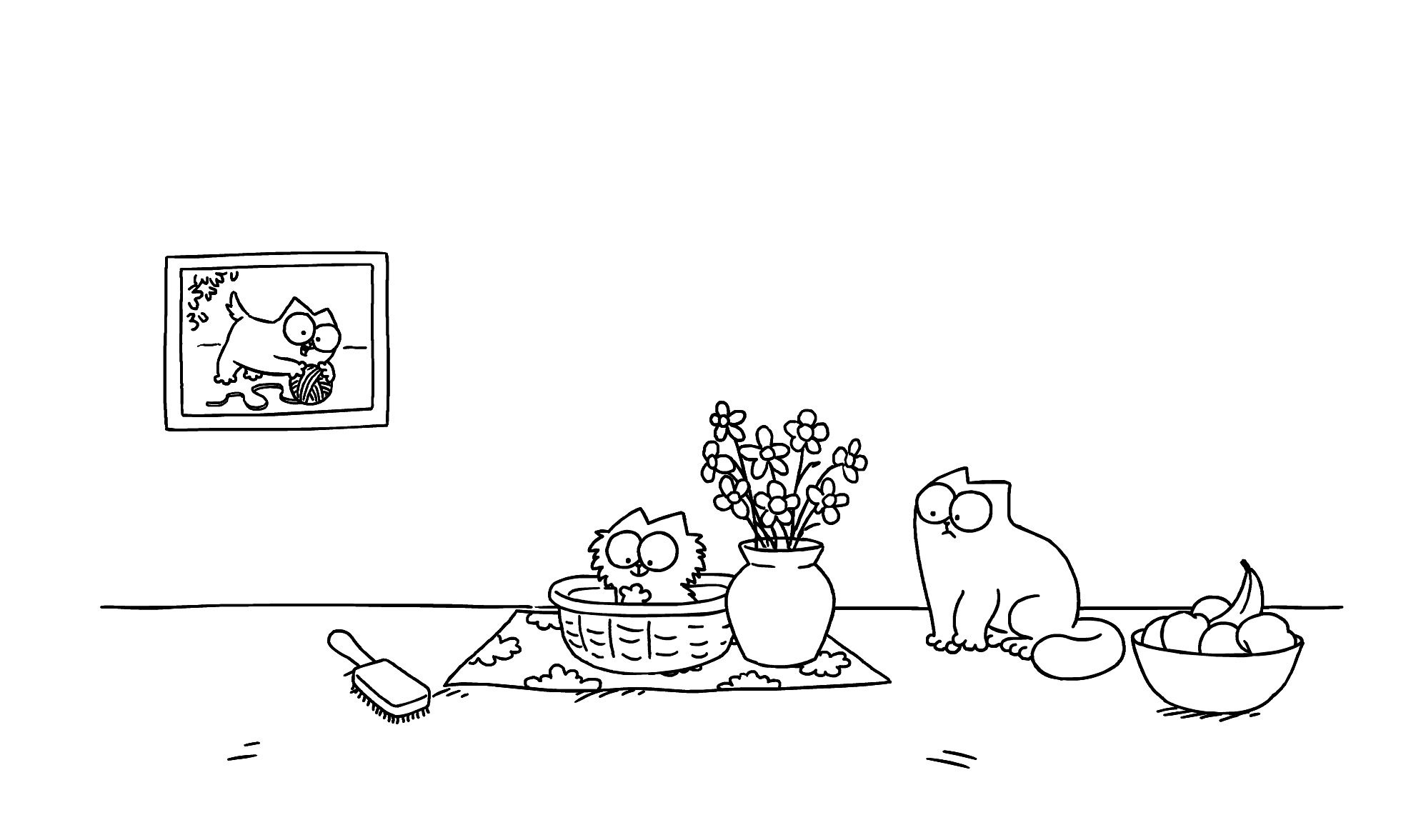 Simon's cat, Animated insights, Hidden truths, Existence revelations, 1970x1180 HD Desktop