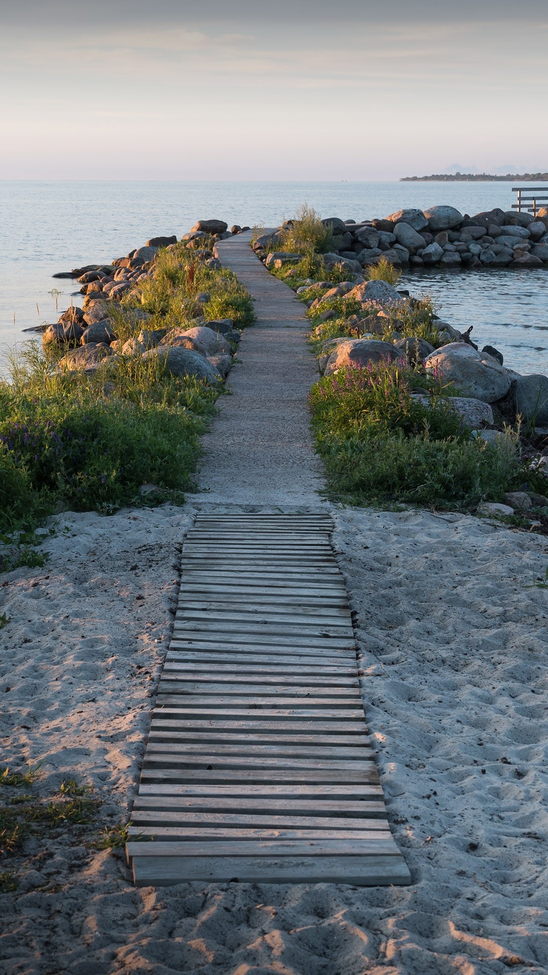 Island bath pier bliss, Idyllic Oland evening, Windows 10 spotlight, Swedish serenity, 1080x1920 Full HD Phone