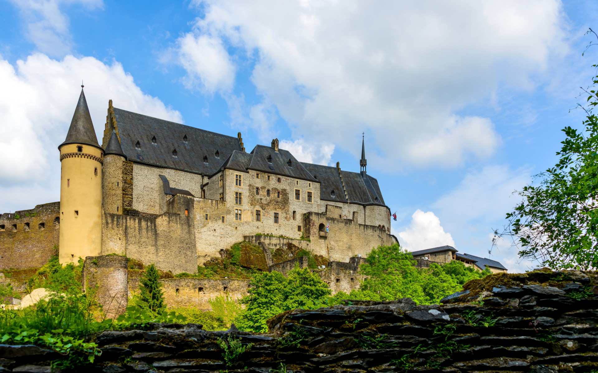 Luxembourg, Travels, City photo, Vianden Castle, 1920x1200 HD Desktop