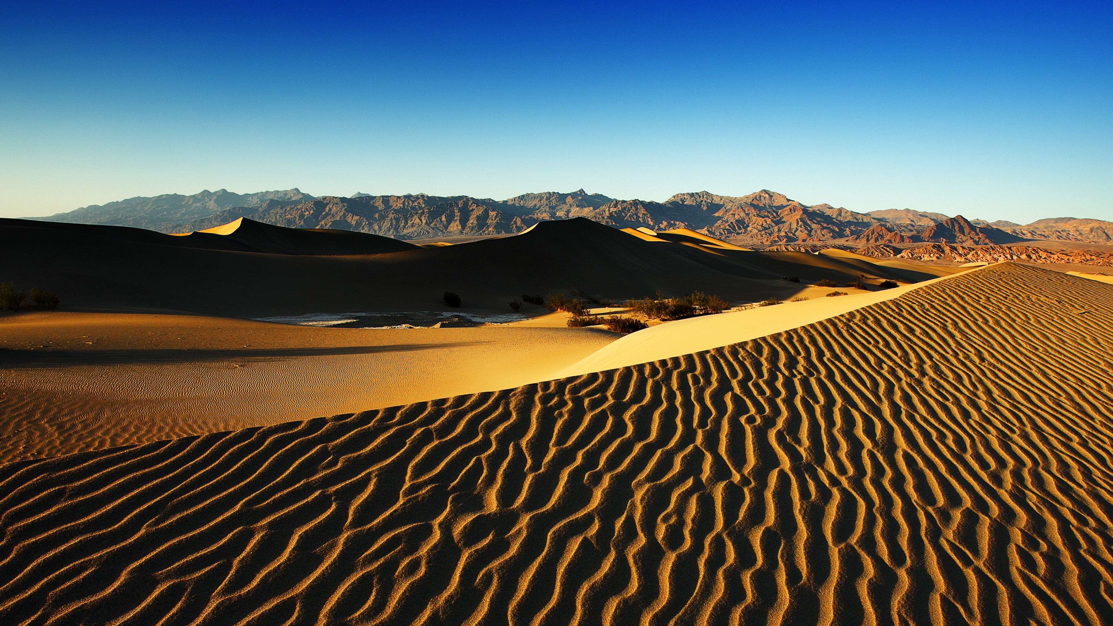 Desert: Death Valley, Eastern California, Northern Mojave, USA. 3840x2160 4K Wallpaper.