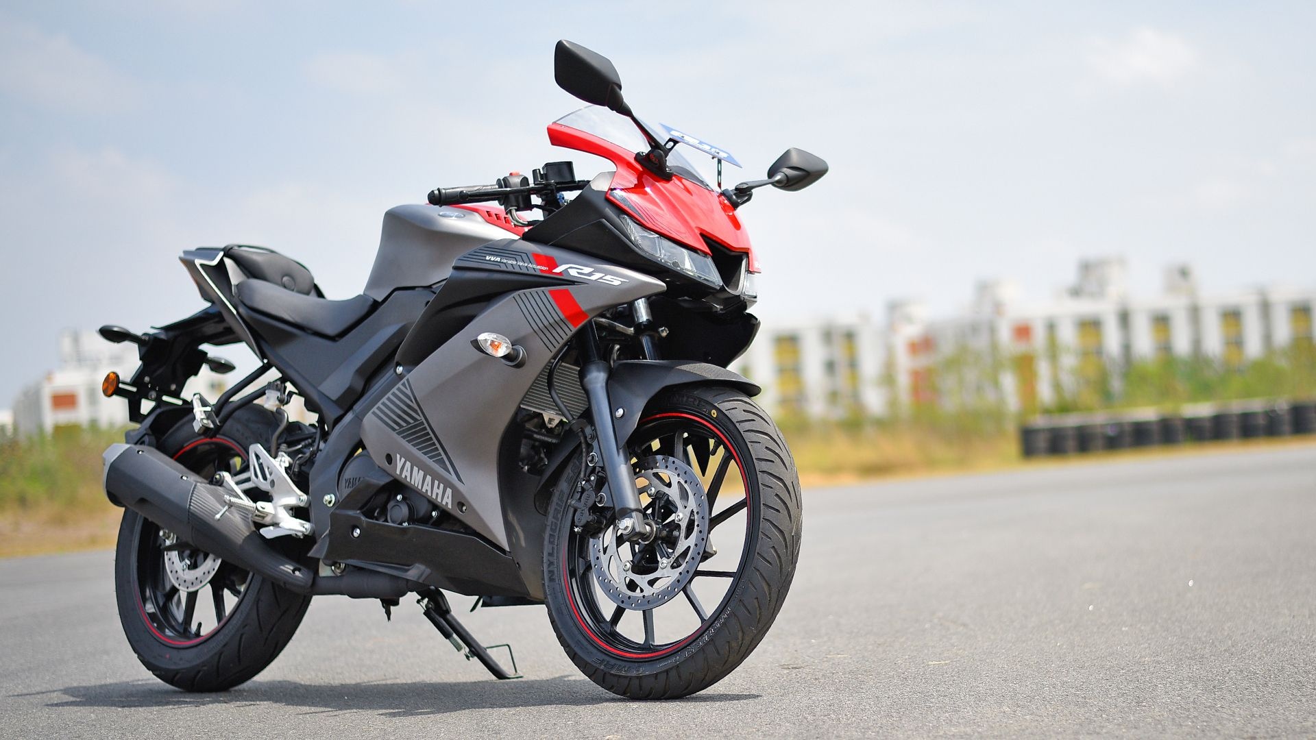 Yamaha YZF-R15, High-performance motorbike, Striking design, Thrilling speed, 1920x1080 Full HD Desktop