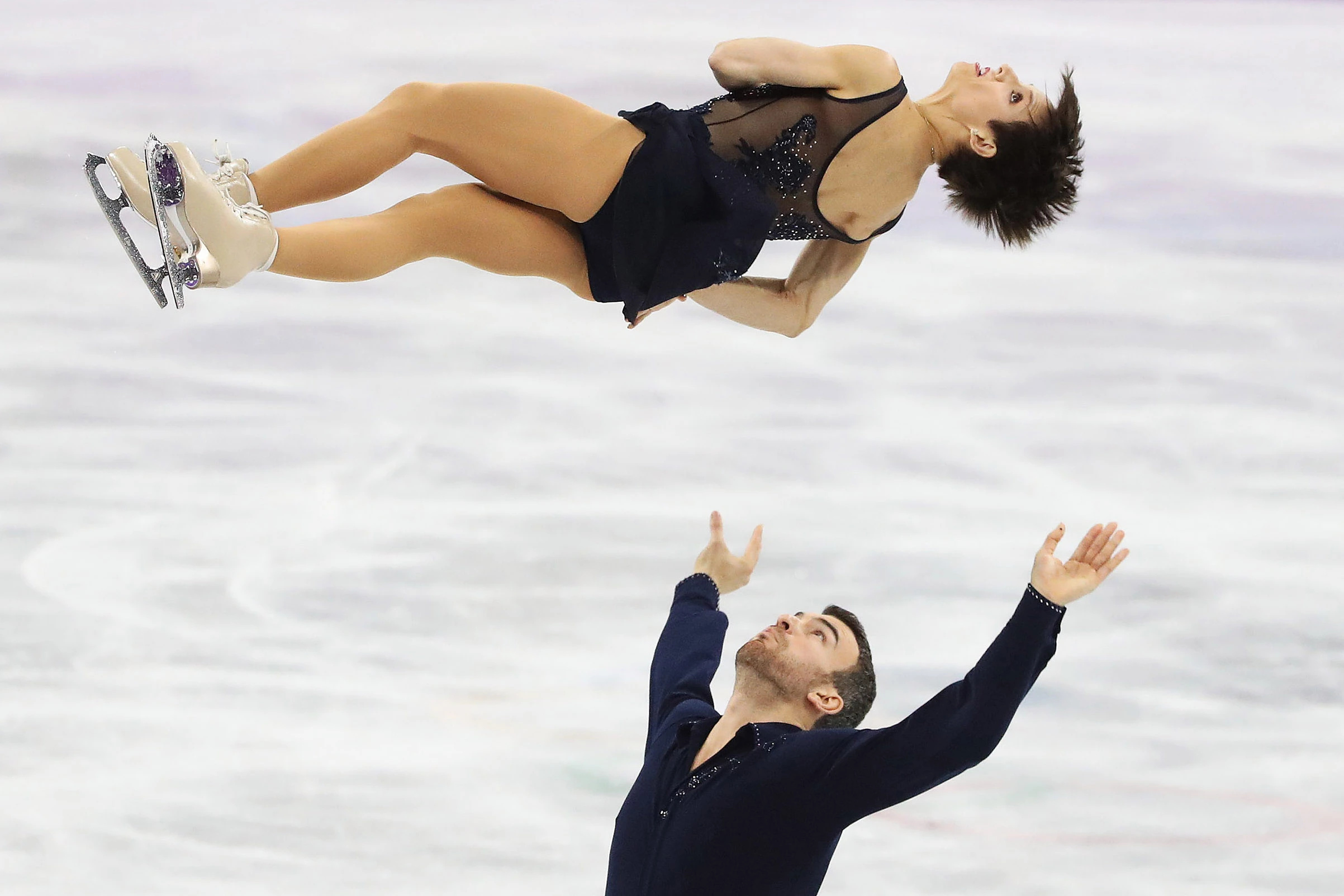 Pair Skating: Meagan Duhamel and Eric Radford, Canada, PyeongChang 2018 Winter Olympics, South Korea. 2410x1610 HD Wallpaper.