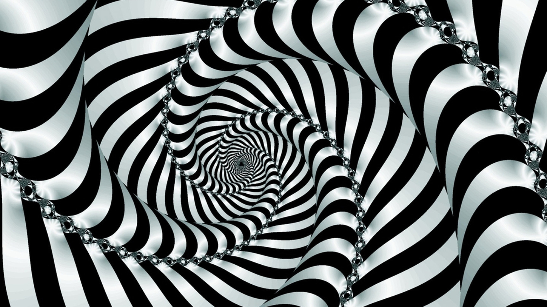 Hypnotic, Black and white hypnotic swirl, Abstract fascination, Enigmatic allure, 1920x1080 Full HD Desktop