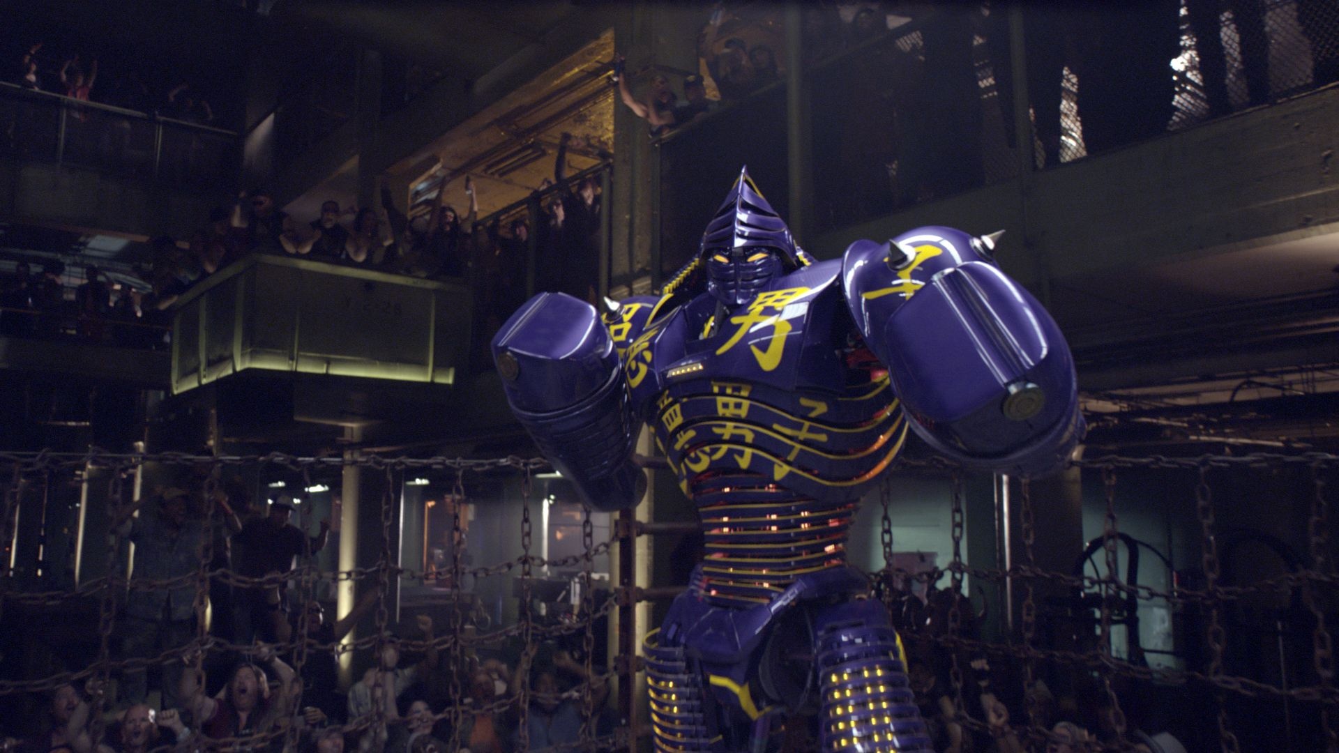 Real Steel: Atom, found in the junkyard and repaired by Max and Charlie. 1920x1080 Full HD Wallpaper.