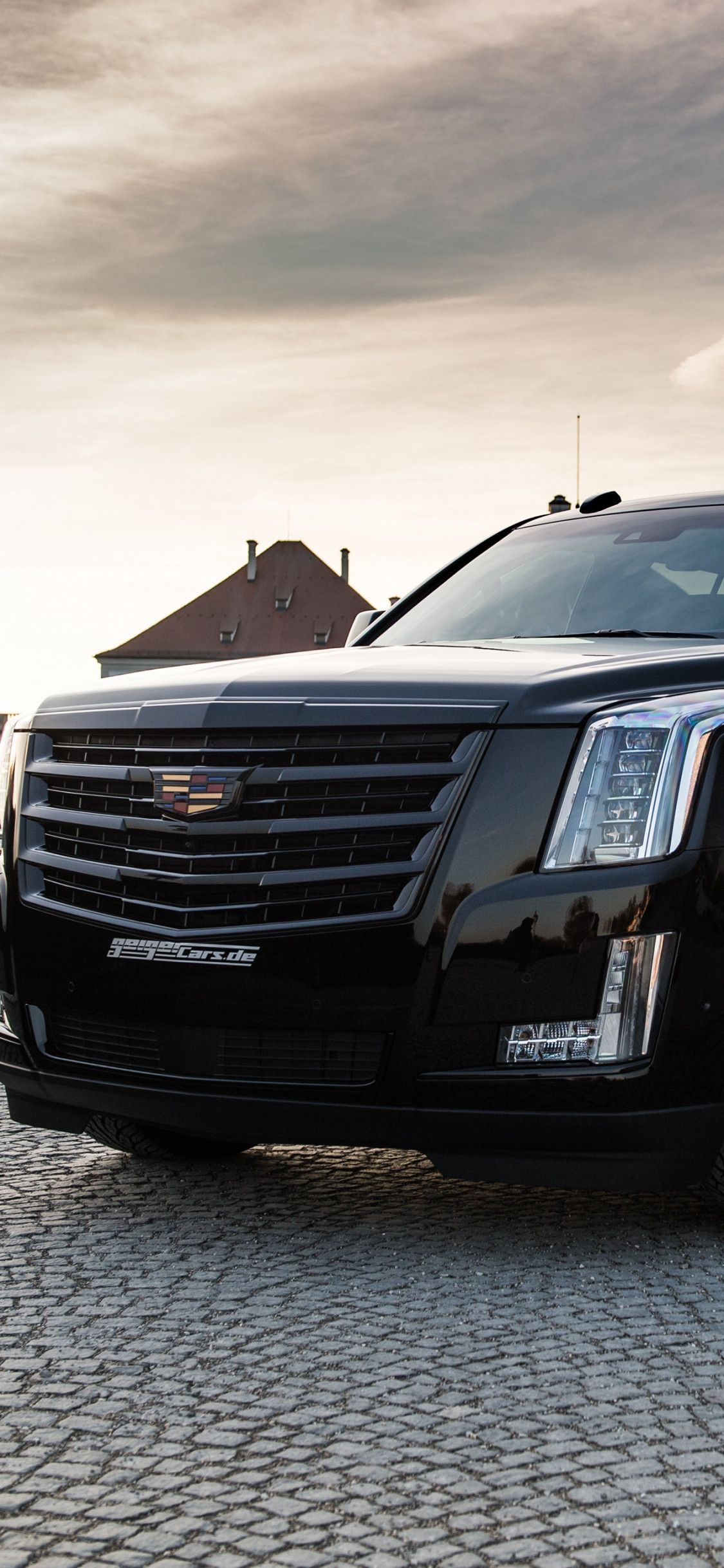 Cadillac, Black, Wallpapers, Backgrounds, 1130x2440 HD Handy