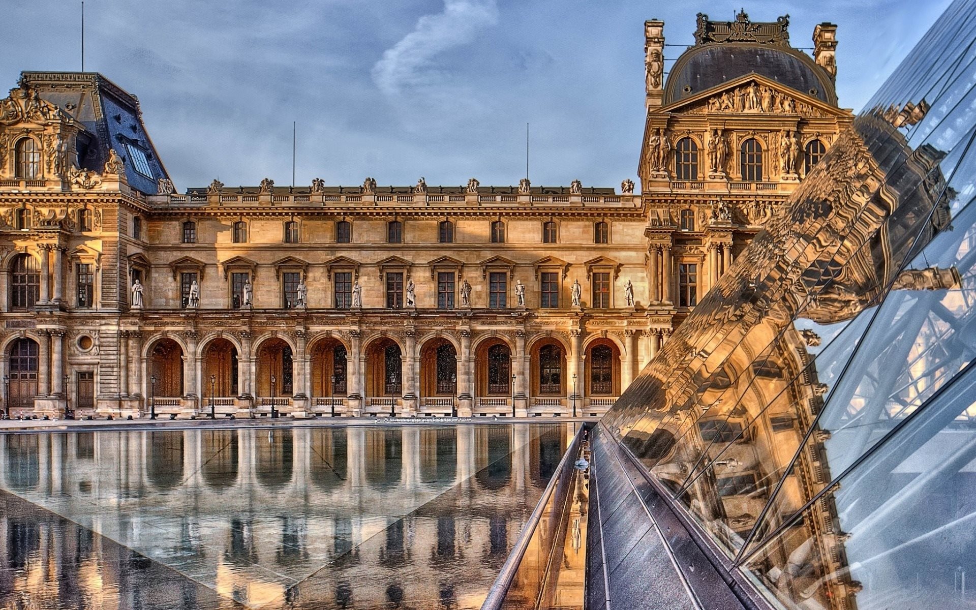 France, Louvre architecture, High-quality pictures, Desktop wallpapers, 1920x1200 HD Desktop