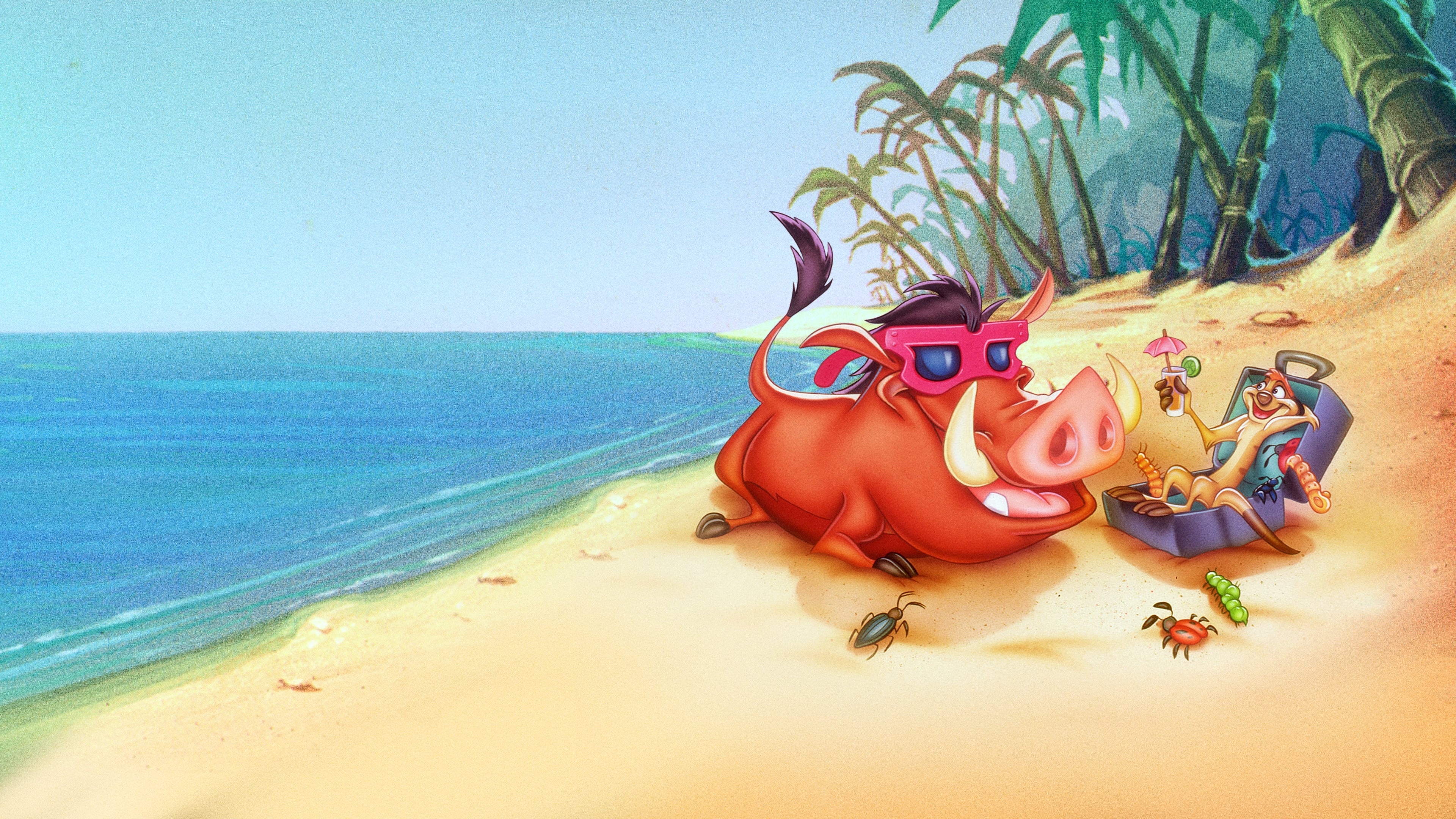 Timon and Pumbaa TV Series, Animation duo, Movie database, Backdrops, 3840x2160 4K Desktop