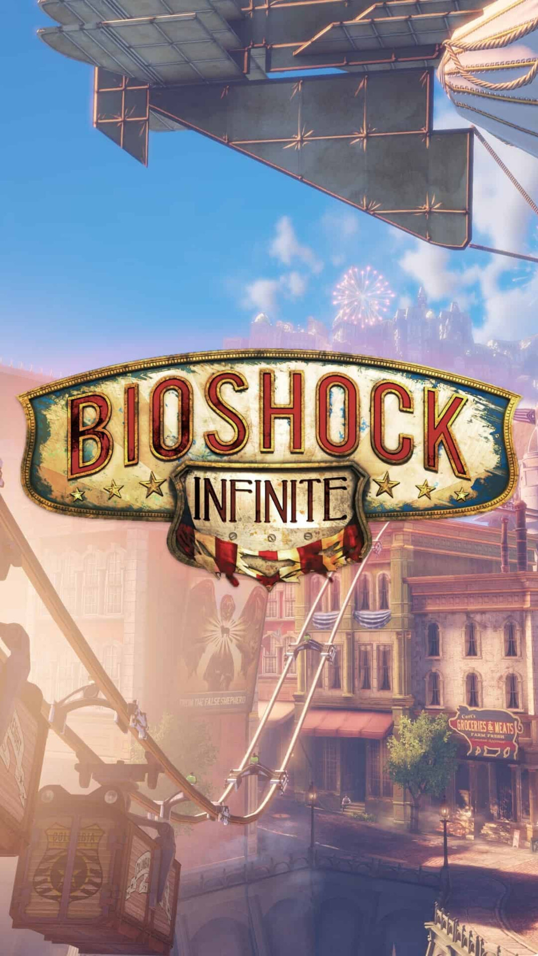 BioShock: Infinite, The third installment in the series, Takes place in 1912 in Columbia. 1080x1920 Full HD Wallpaper.