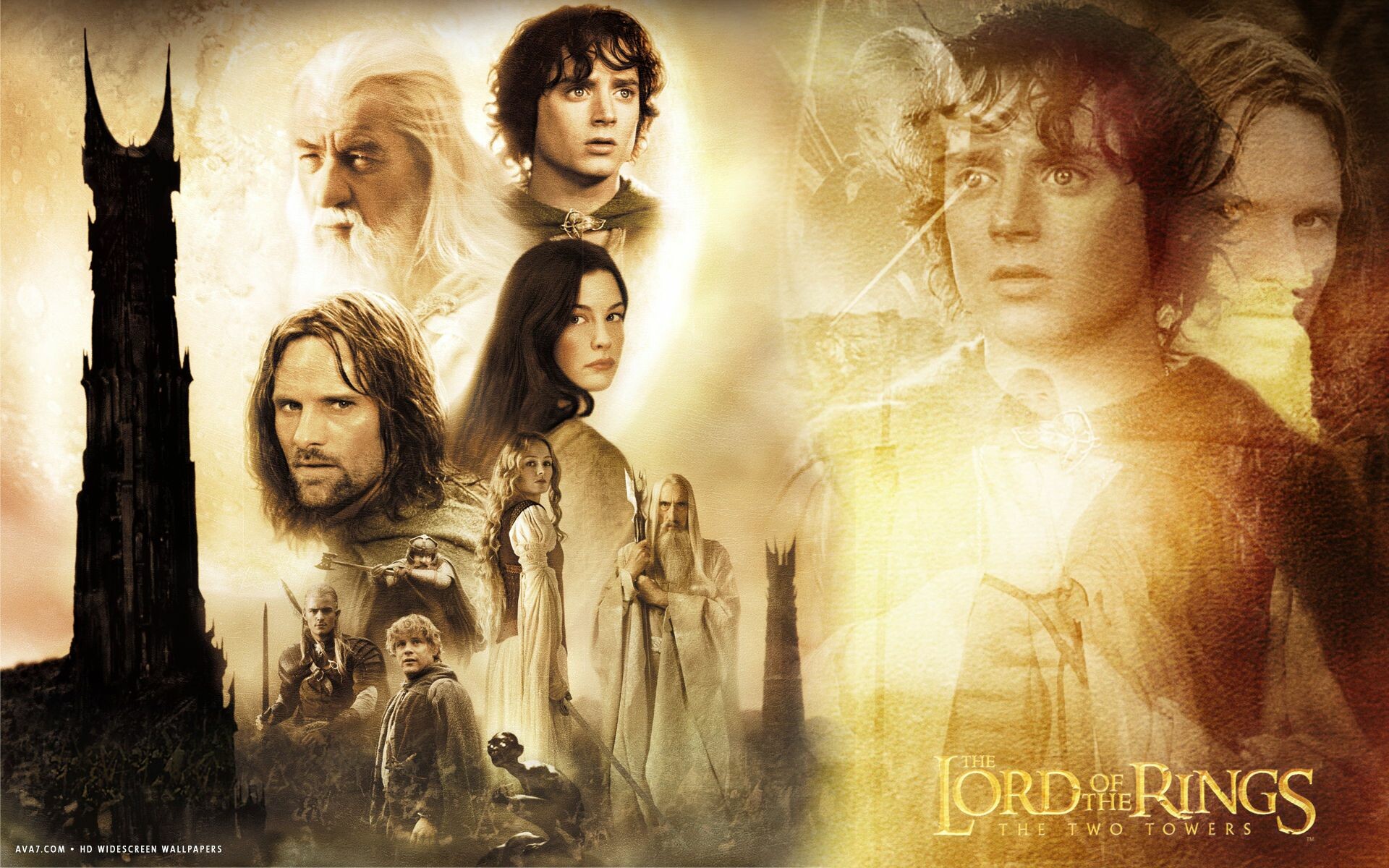 The Lord of the Rings: The Two Towers, A 2002 epic fantasy adventure film directed by Peter Jackson. 1920x1200 HD Wallpaper.