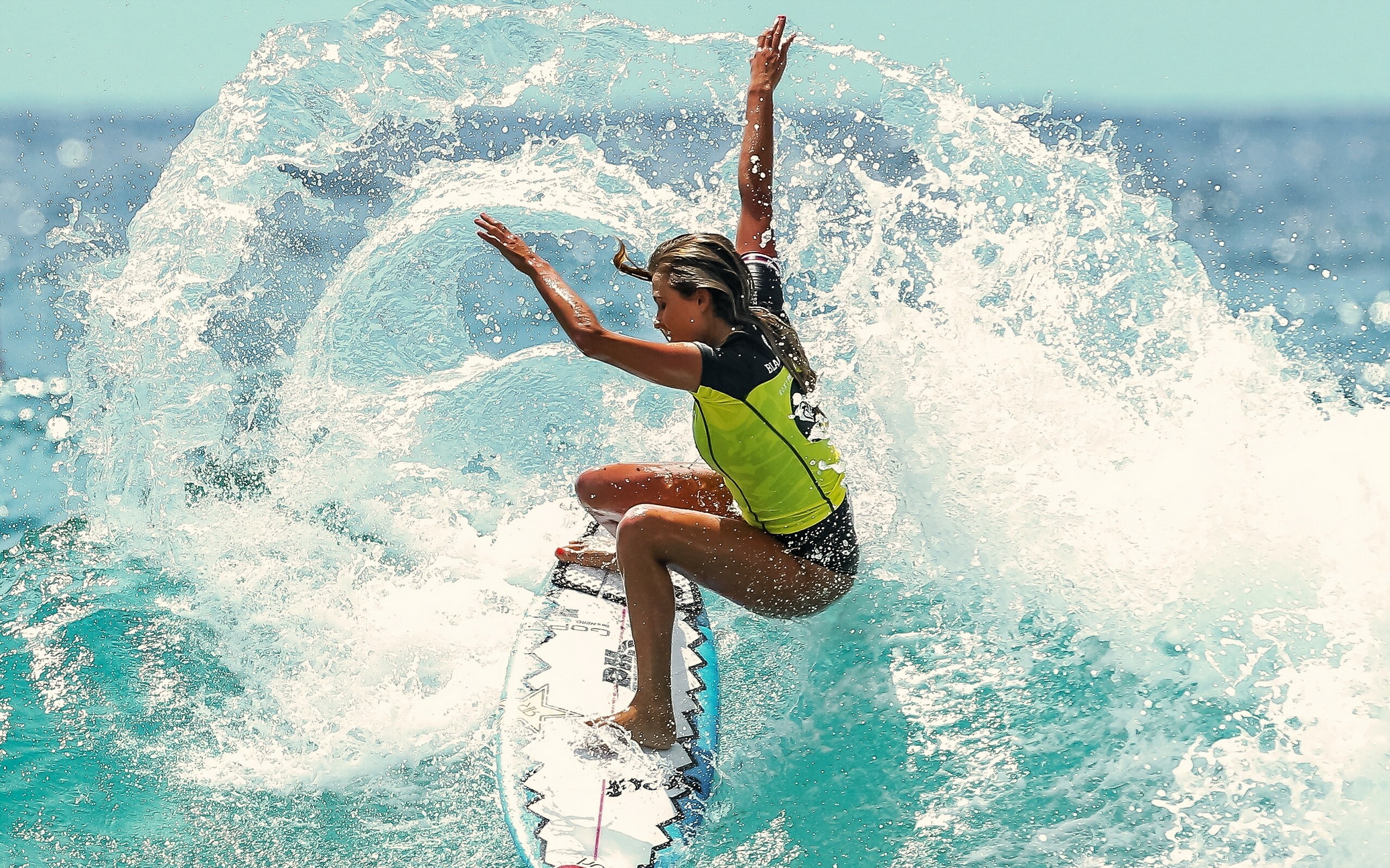 Girl Surfing: Alana Blanchard, The Hawaiian professional surfer and model, ASP World Tour. 2560x1600 HD Wallpaper.
