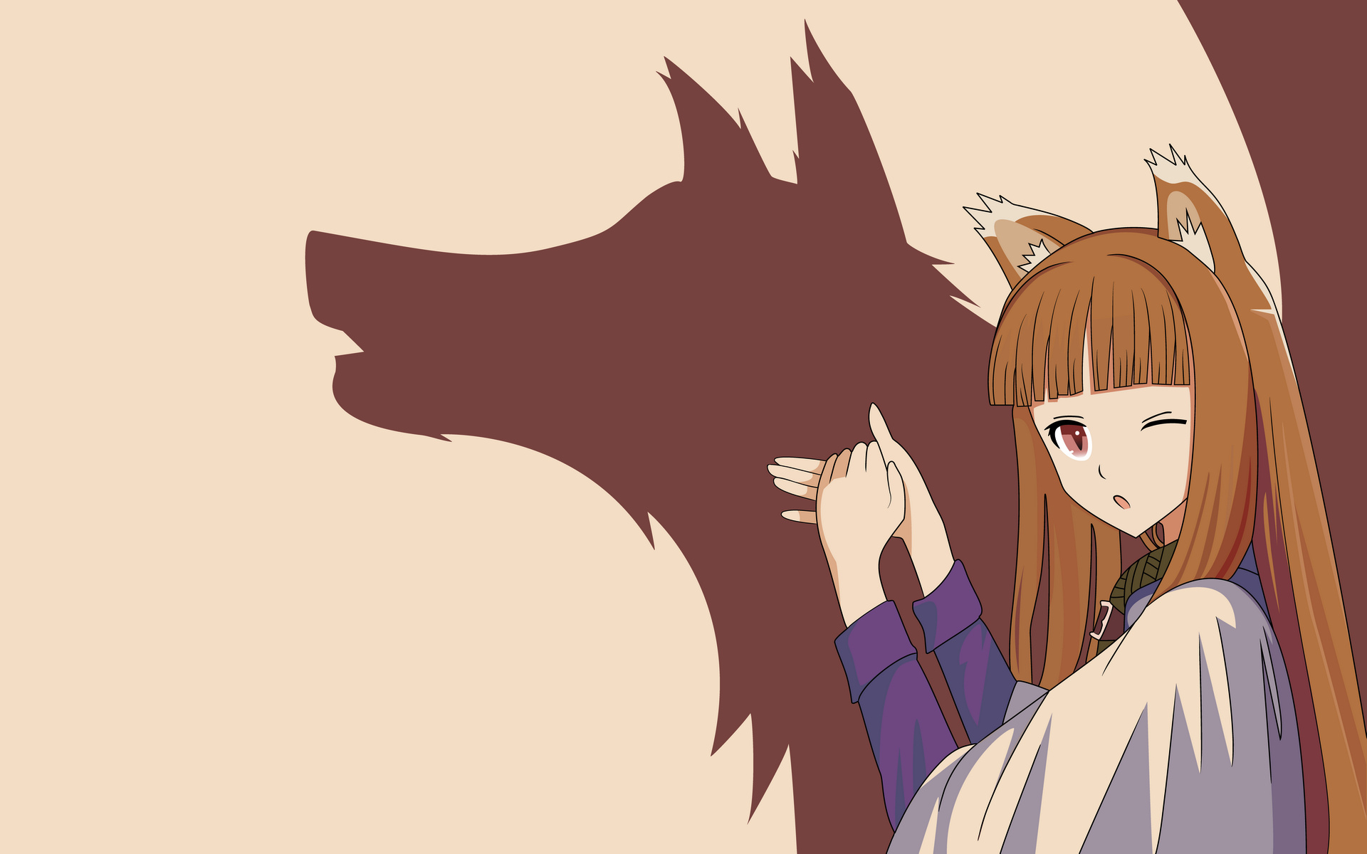 Spice and Wolf (Anime): Illustration, Huge jaws, Consuming wheat or fresh blood. 1920x1200 HD Background.