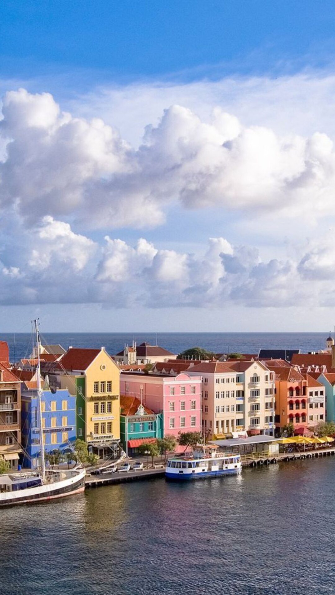 Netherlands: Curacao, A Lesser Antilles island country in the southern Caribbean Sea. 1080x1920 Full HD Wallpaper.