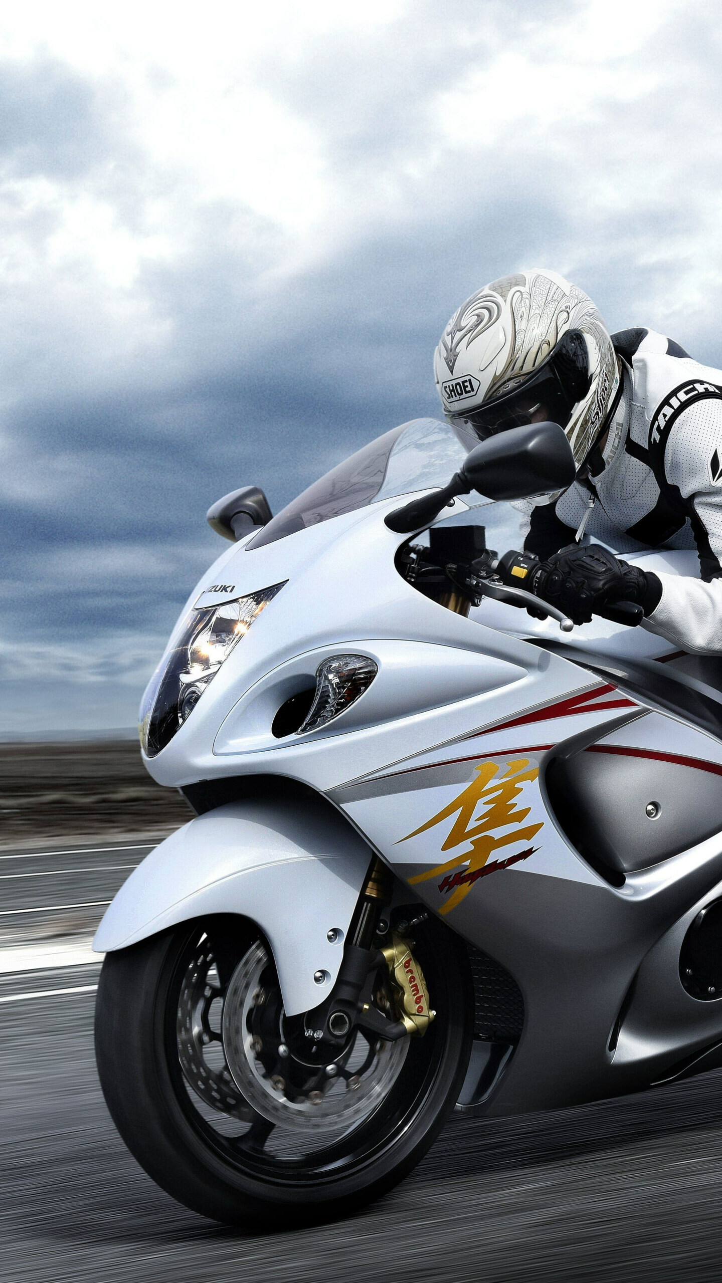 Bike: Suzuki GSX1300R Hayabusa, A sports motorcycle, Vehicle. 1440x2560 HD Background.
