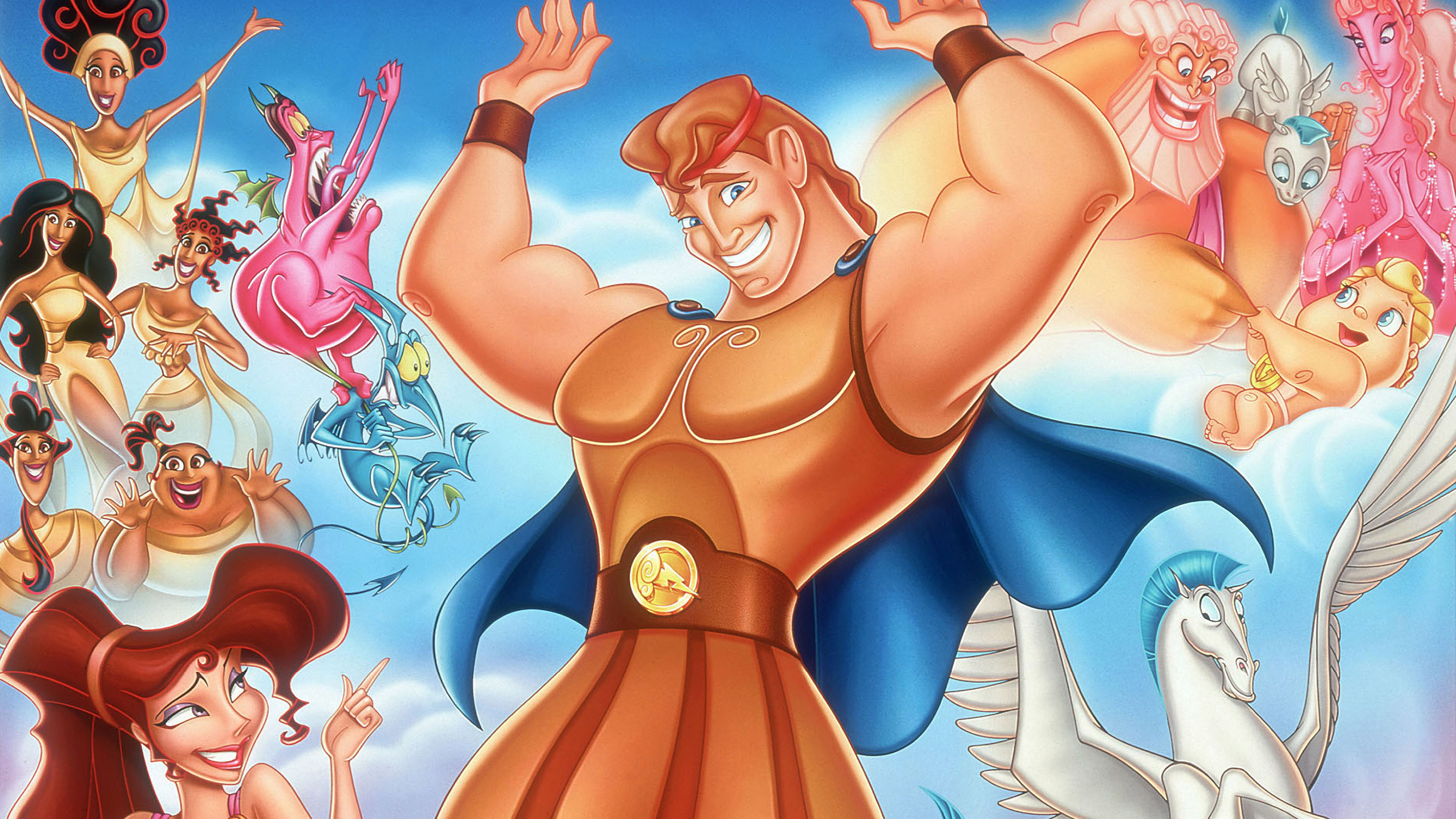 Hercules Animation 1997 1, Greek mythology, Legendary hero, Mythical creatures, 3840x2160 4K Desktop