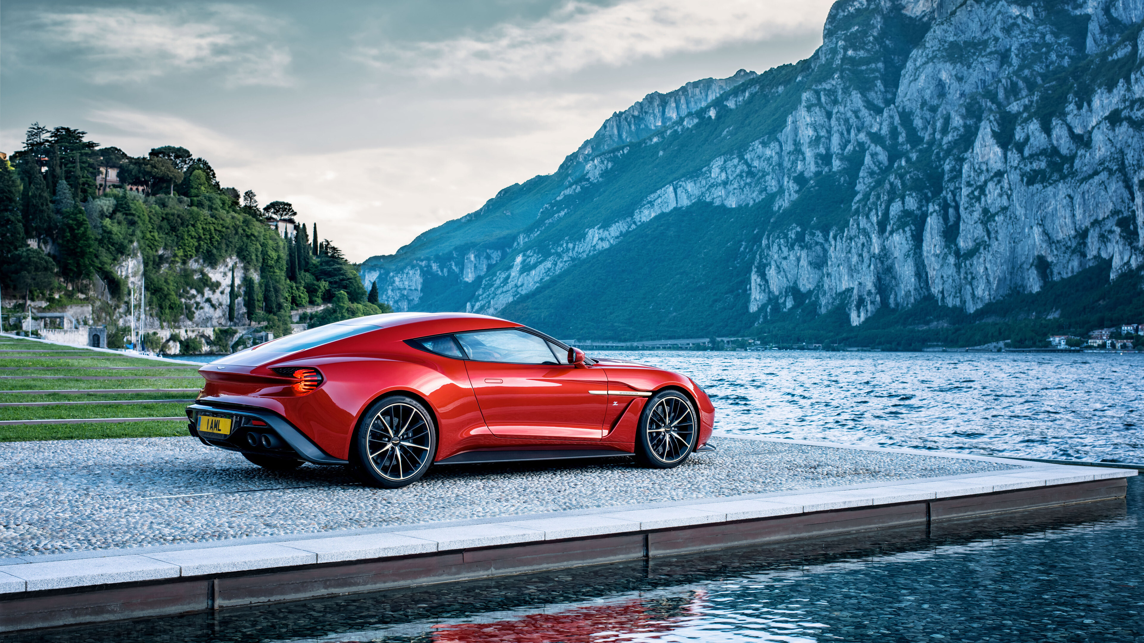 Aston Martin: Vanquish, A high-performance grand tourer introduced by British luxury automobile manufacturer. 3840x2160 4K Background.