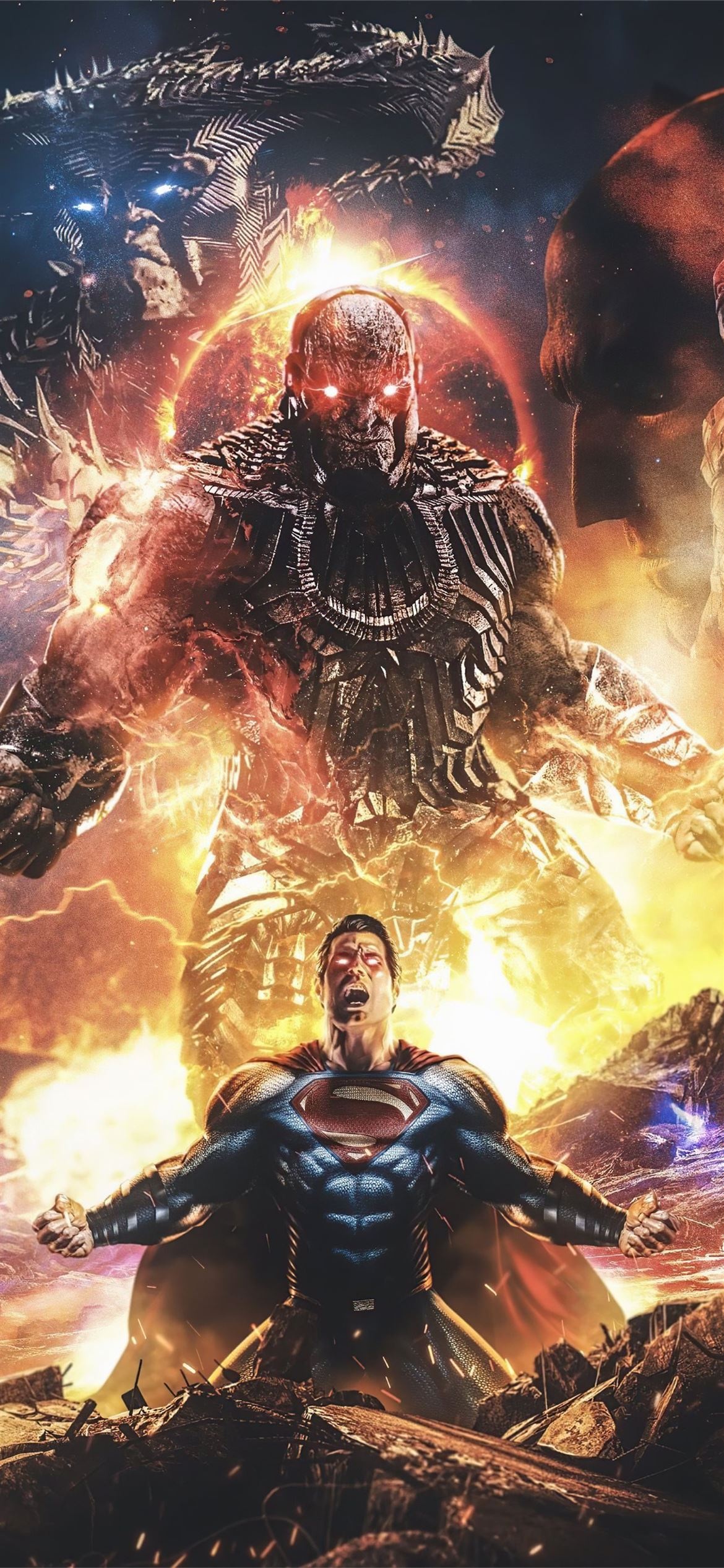 Superman and Darkseid in Zack Snyder's Justice League, iPhone 12 wallpapers, 1170x2540 HD Handy