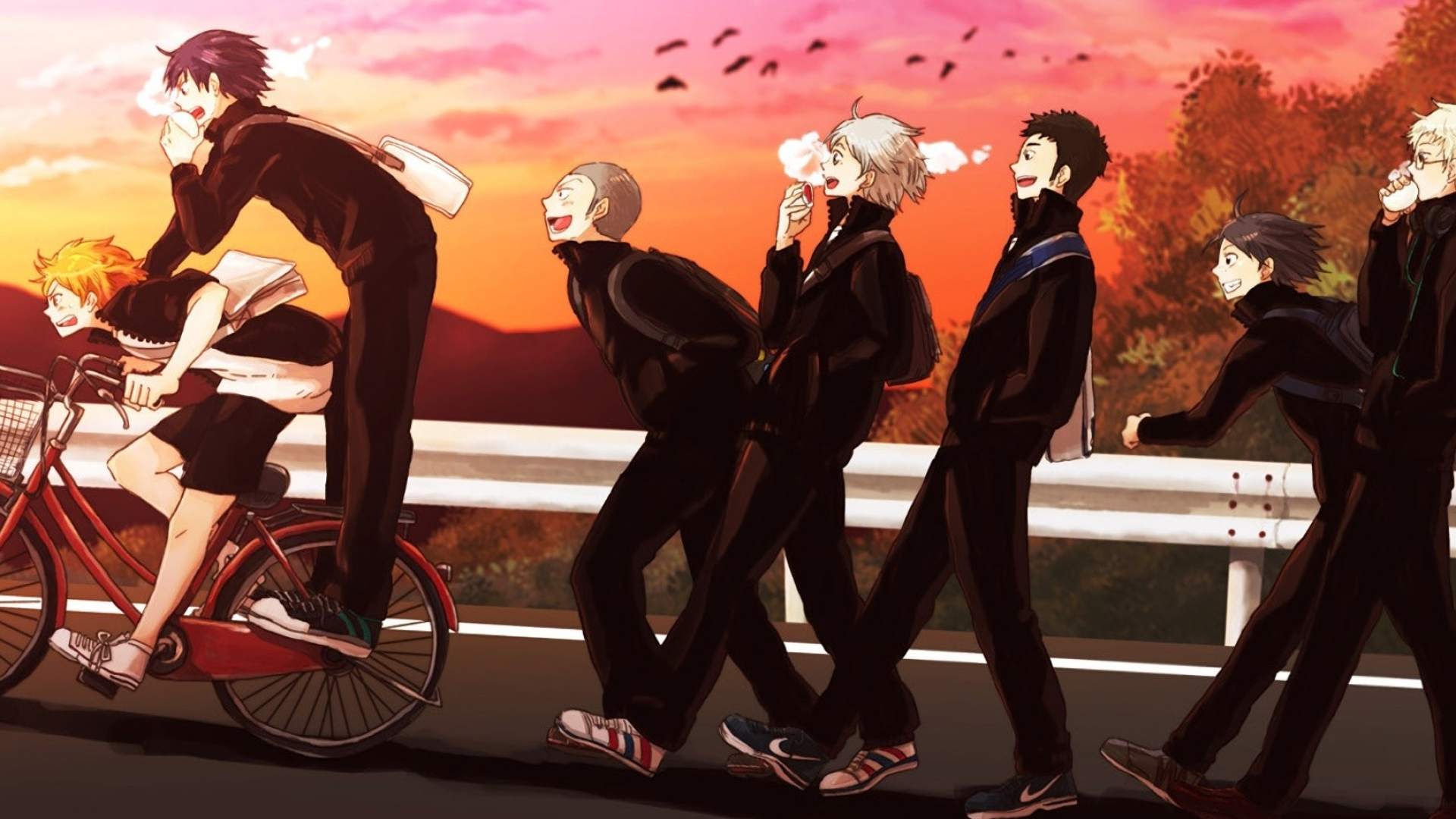 Haikyuu!!: Volleyball, Friends, Position number 10. 1920x1080 Full HD Background.