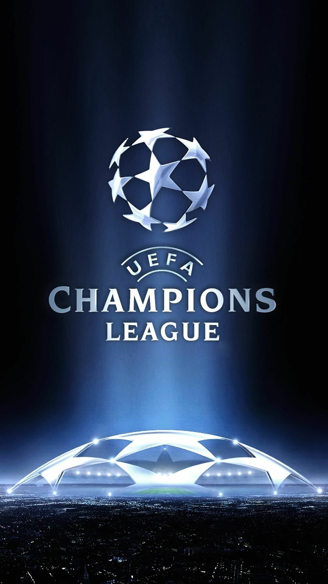 UEFA: The club championship of Europe, Football. 1080x1920 Full HD Background.