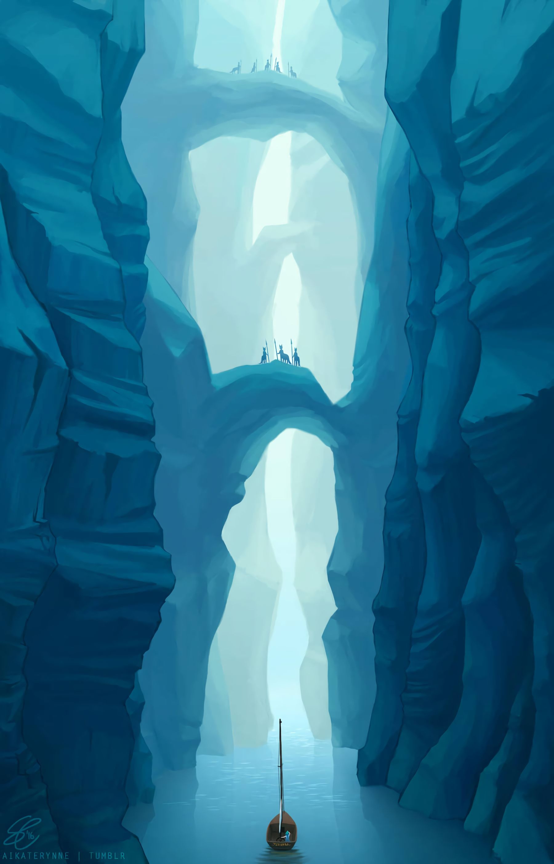 Ice Cave, Mobile wallpaper, Rivers, Art, 1800x2810 HD Handy