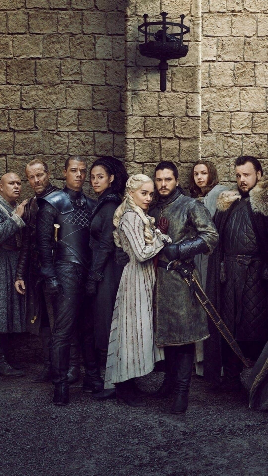 Game of Thrones: Season 8, Jon Snow, Samwell Tarly, Varys, Missandei, Grey Worm, Davos Seaworth. 1080x1920 Full HD Background.