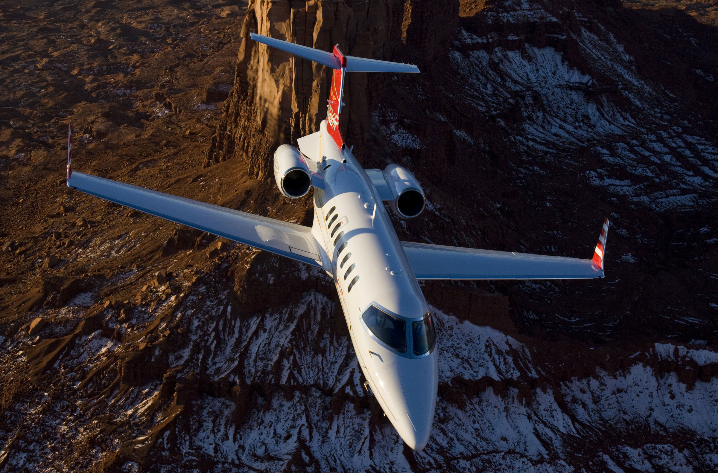 LearJet 45, Bombardier aircraft, High-performance jet, Luxurious travel, 2400x1590 HD Desktop