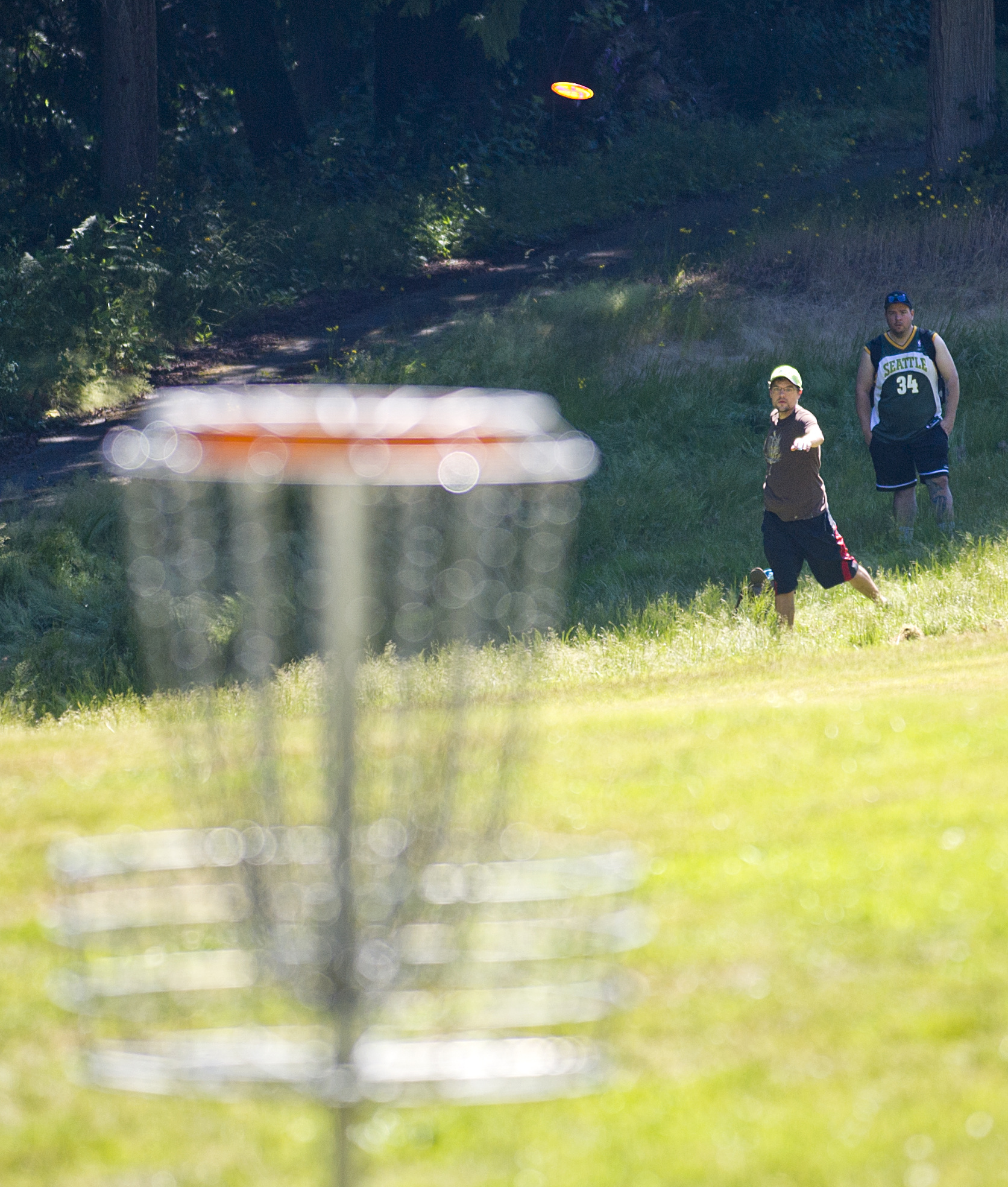 Flying Disc Sports: Disc Golf, Full Body Exercise, Single Competitors, Targets. 1680x1970 HD Background.