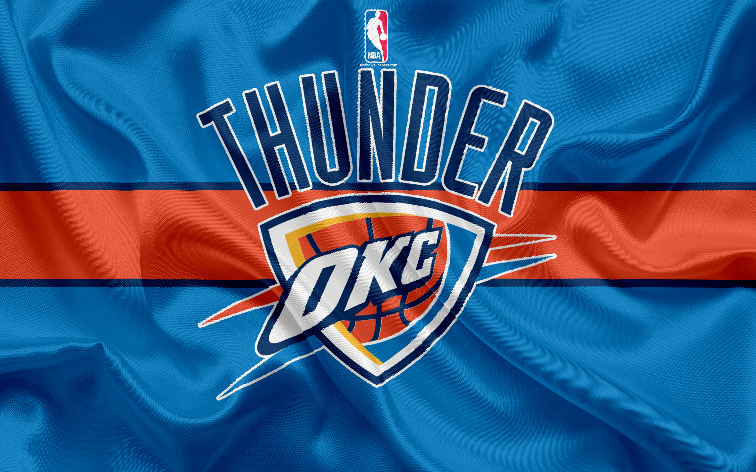 Oklahoma City Thunder, Basketball club, NBA emblem, USA national basketball association, 2560x1600 HD Desktop